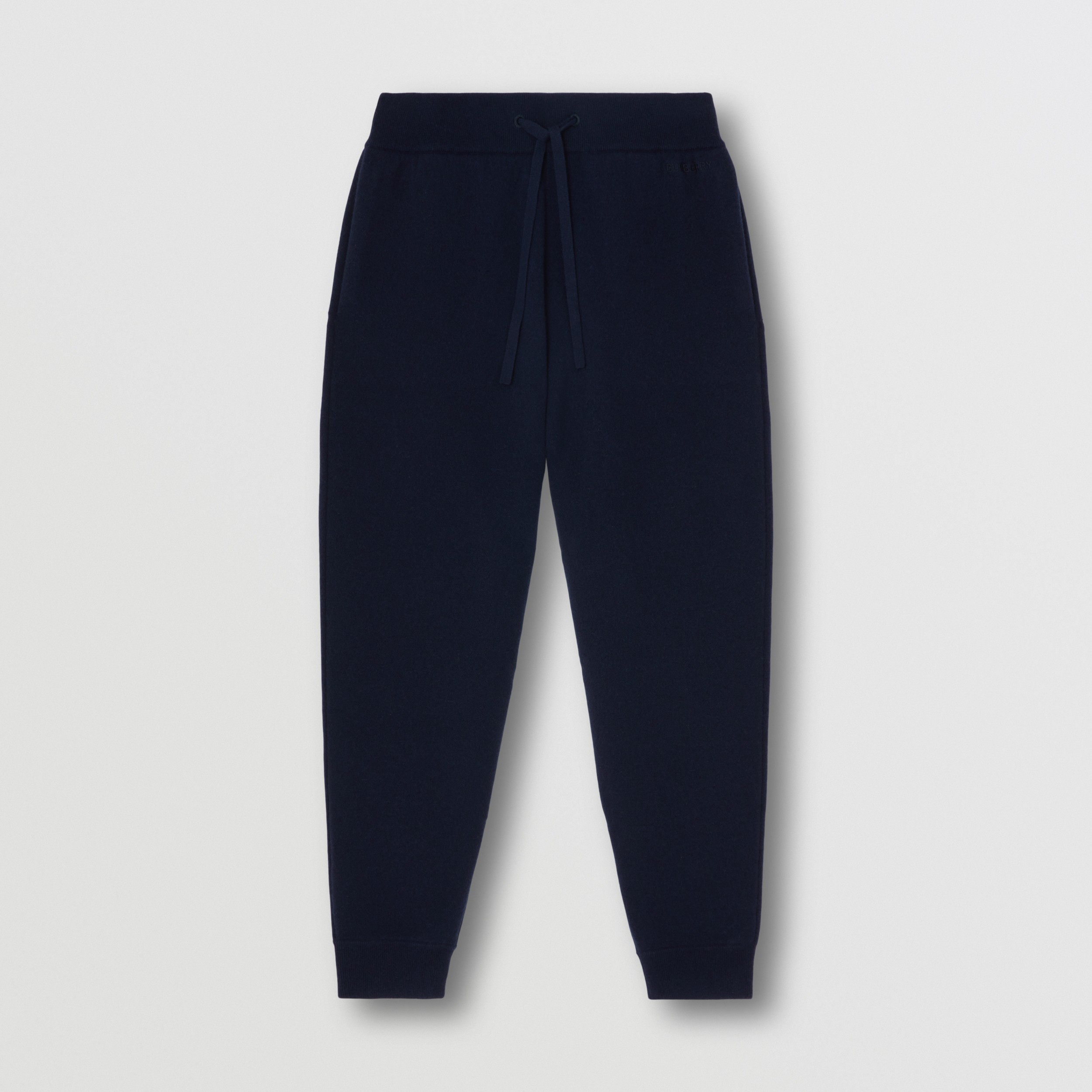 Cashmere Blend Jogging Pants in Dark Charcoal Blue Men Burberry