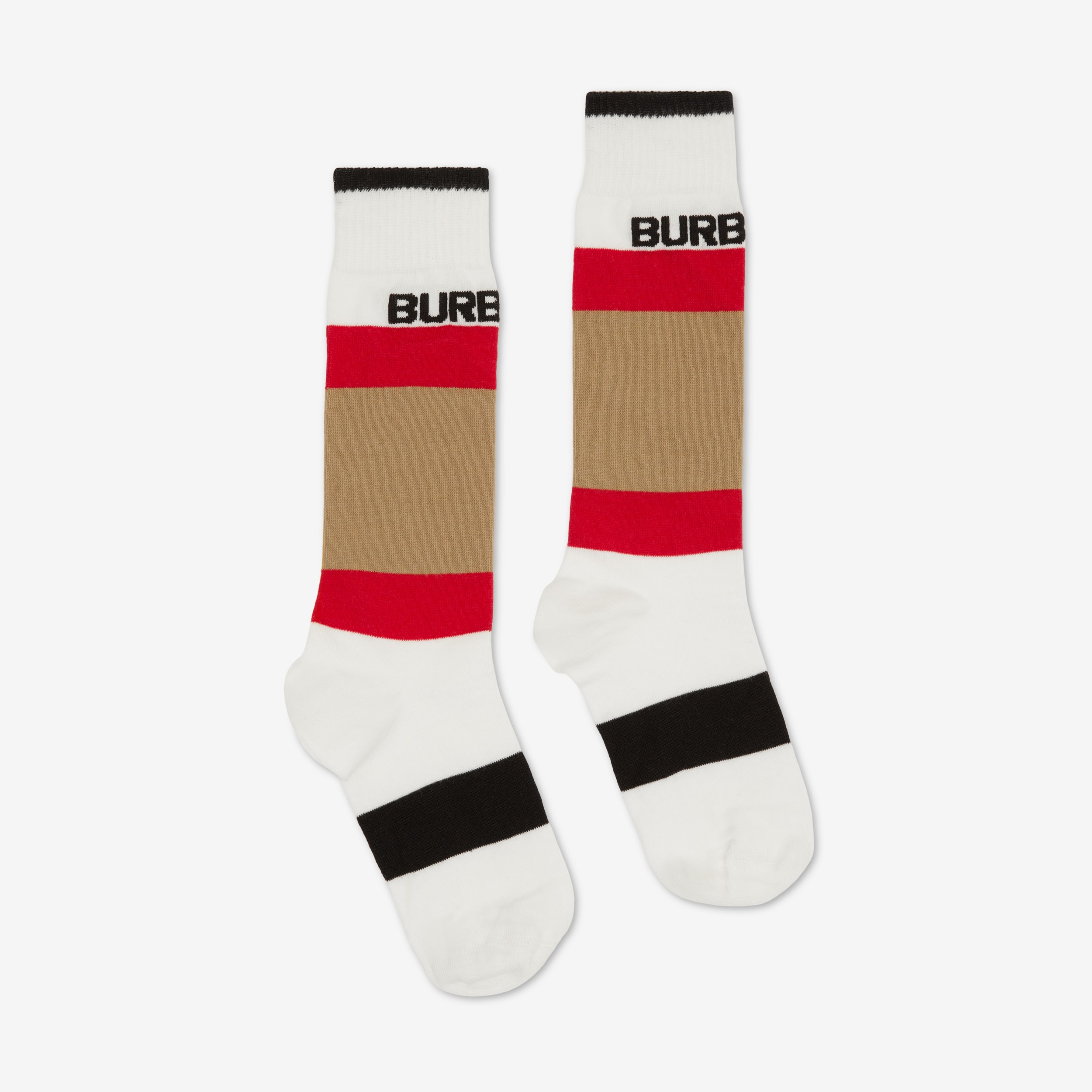 Meias de algodão com logotipo em intársia (Multicolorido) - Crianças | Burberry® oficial - 3