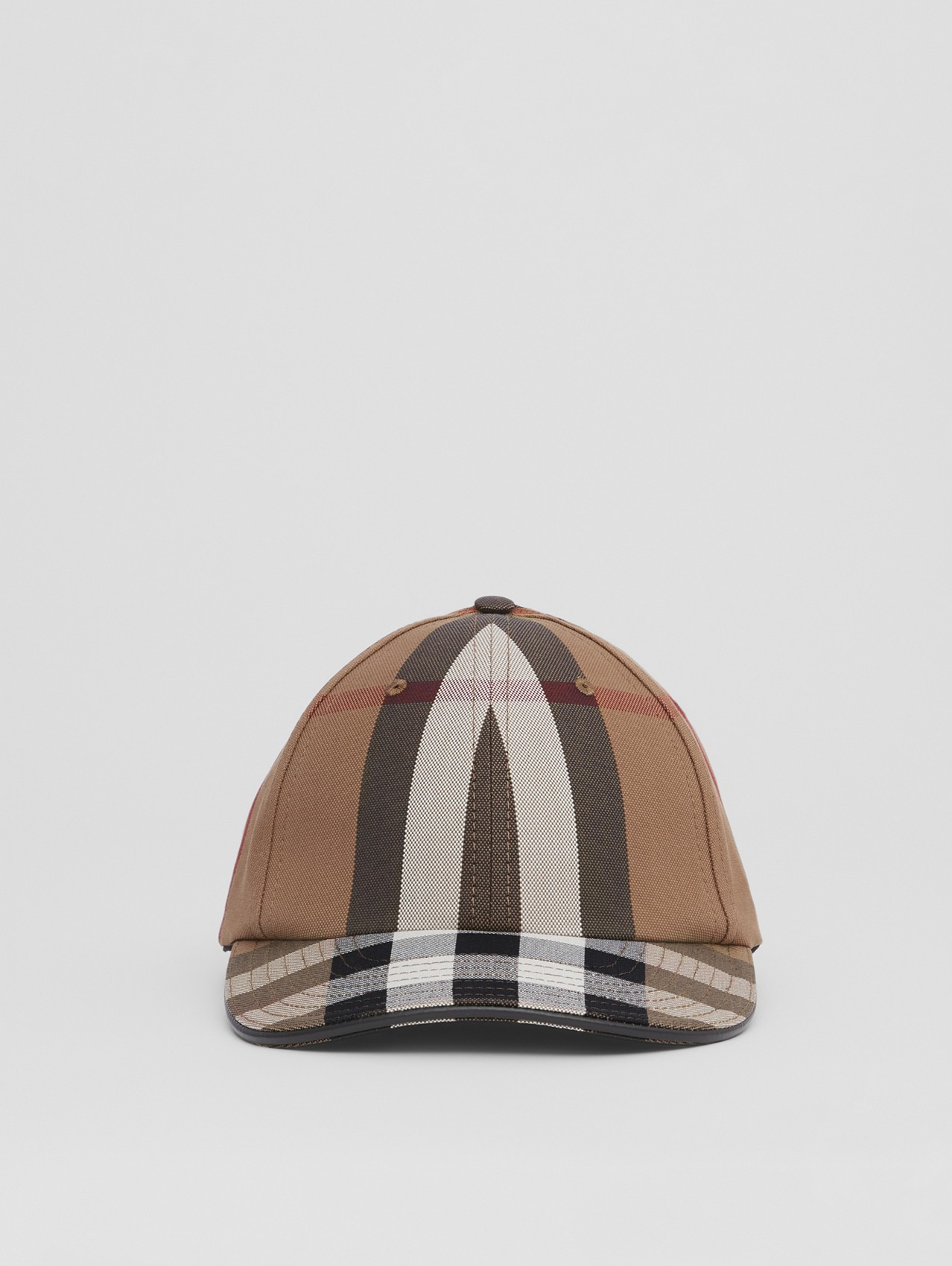 Womens Mens Accessories Mens Hats Burberry Exaggerated Check Wool Baseball Cap in Brown 