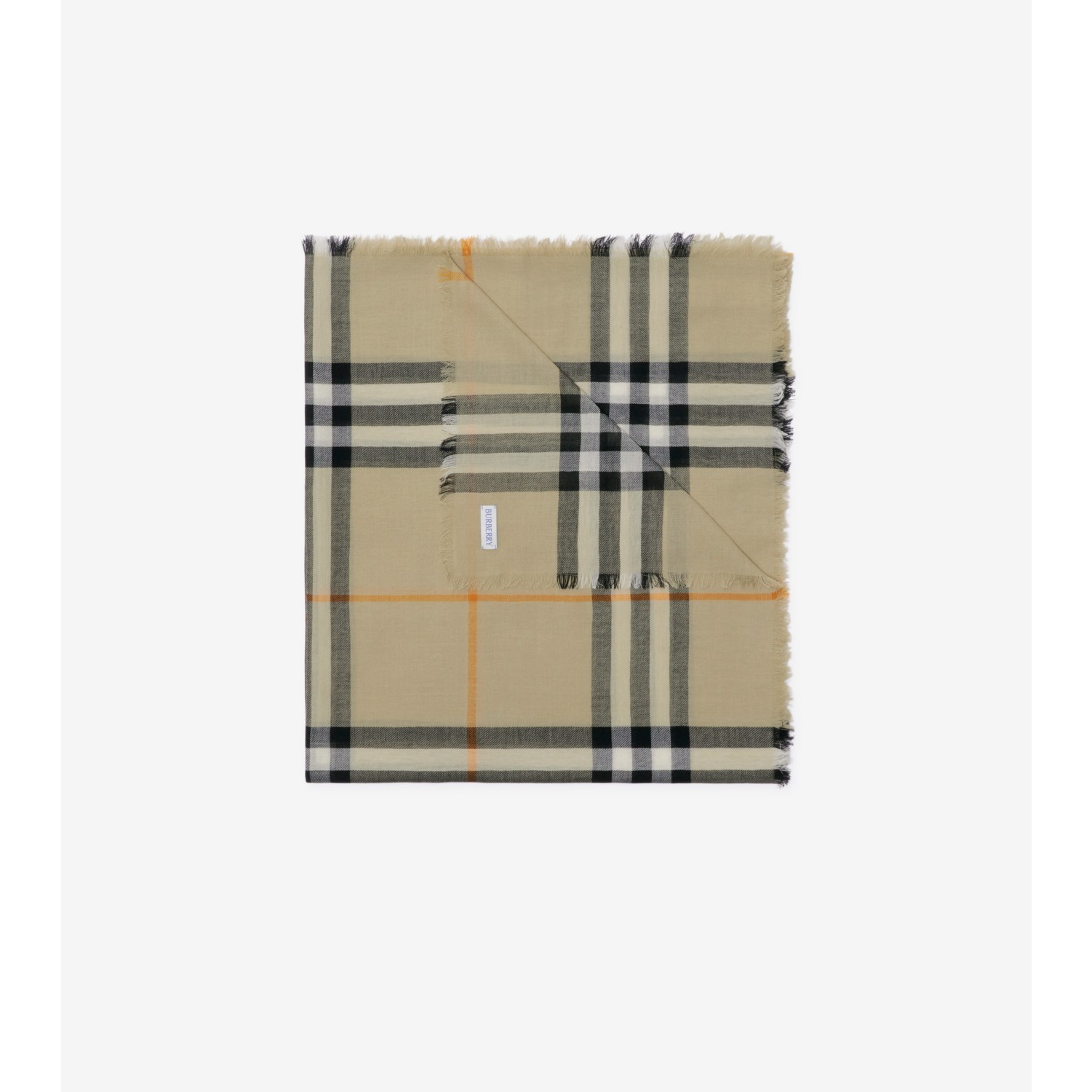 Check Wool Scarf in Light sage | Burberry® Official