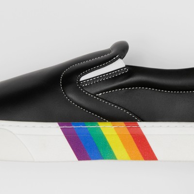 rainbow slip ons
