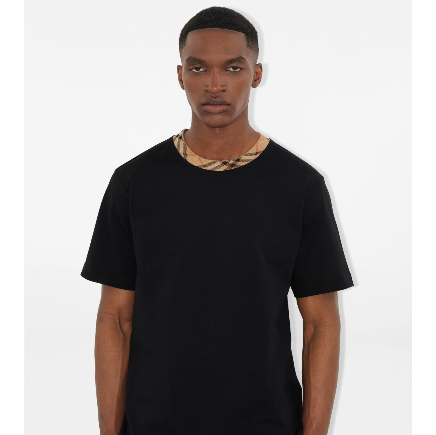 T-shirt en coton avec Check