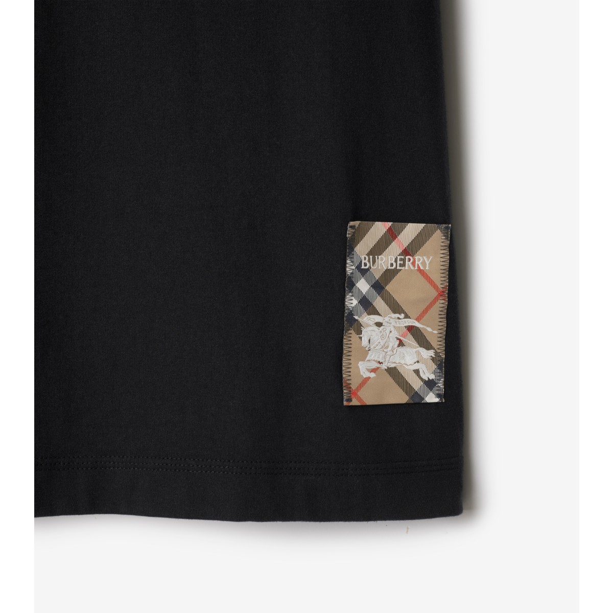  Check Label Cotton T-shirt