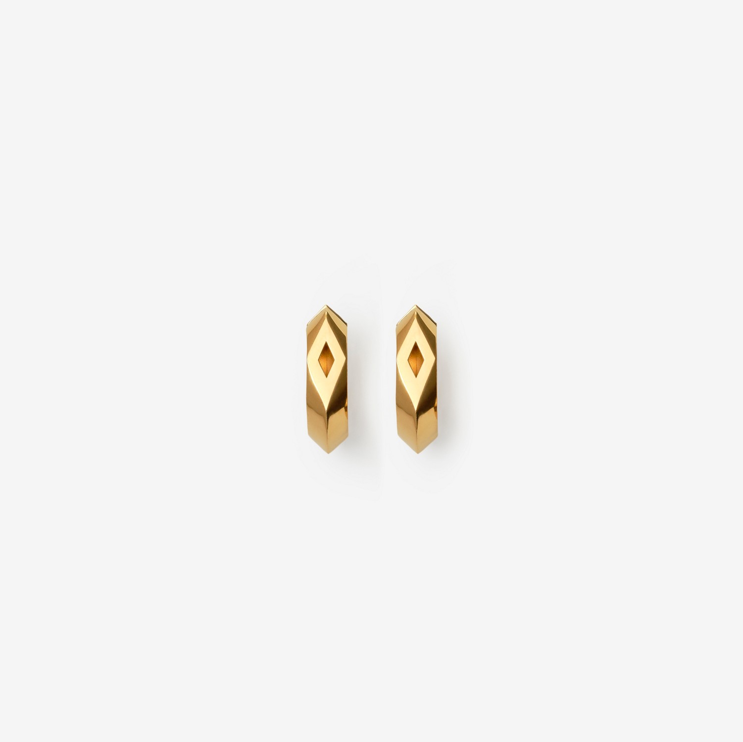 Gold-plated Large Hollow Hoop Earrings | Burberry® Official