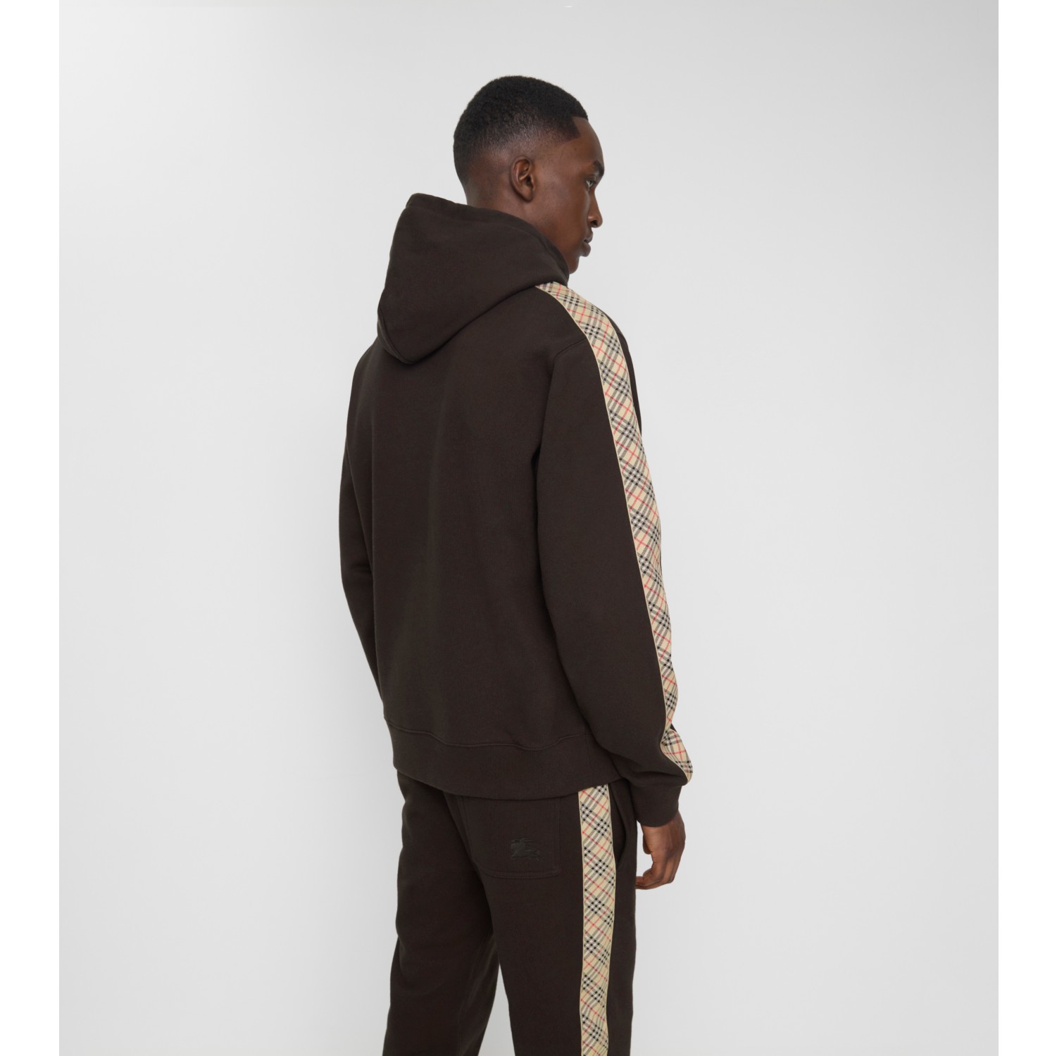 Hoodie en coton avec Check