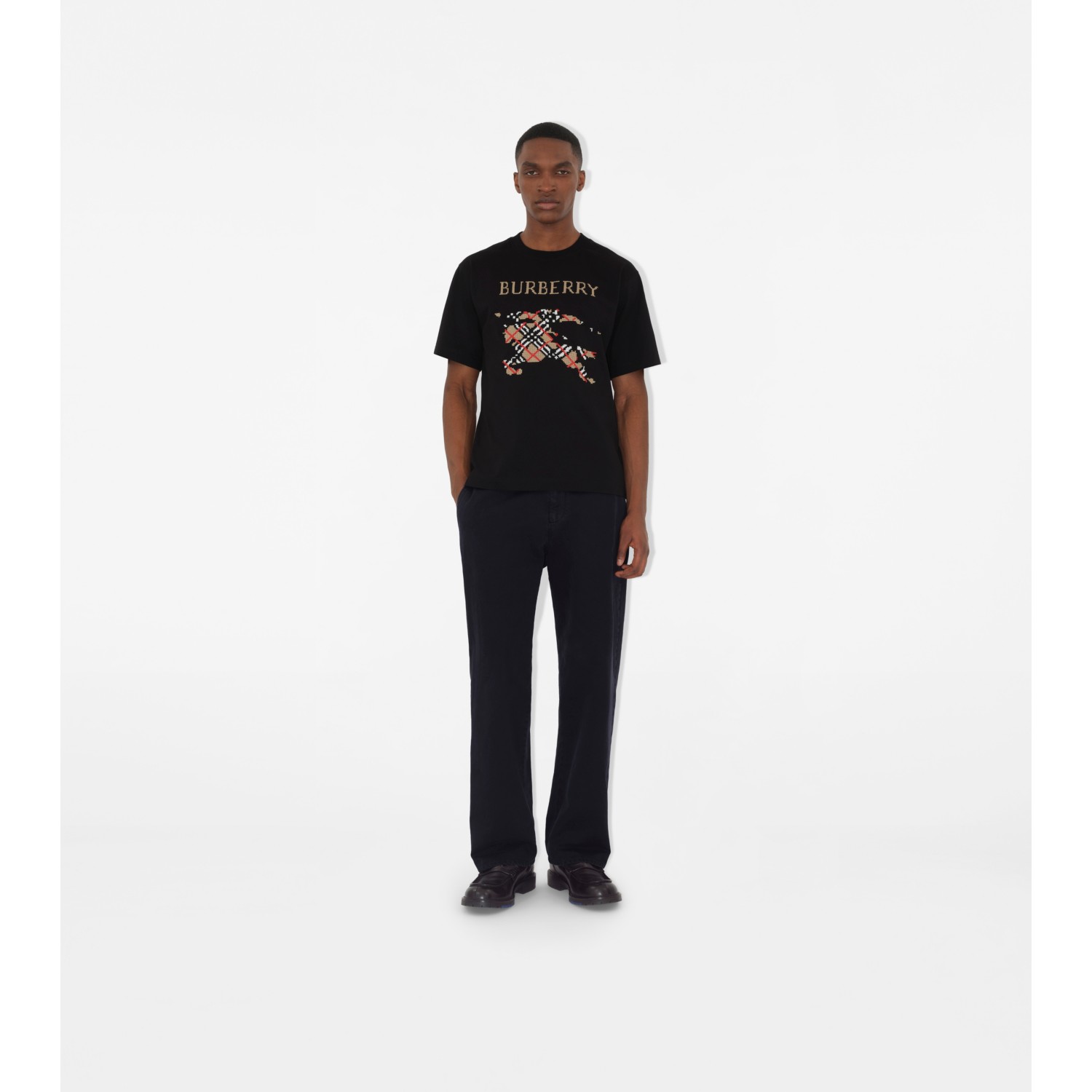 Cross Stitch Knight Cotton T-shirt - thumbnail 2