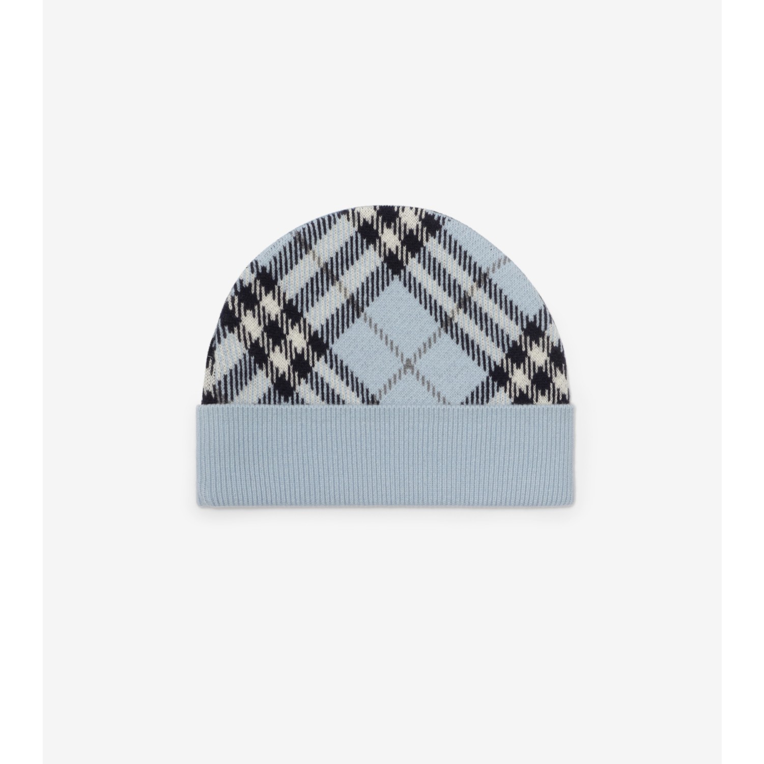 Check Wool Cashmere Beanie