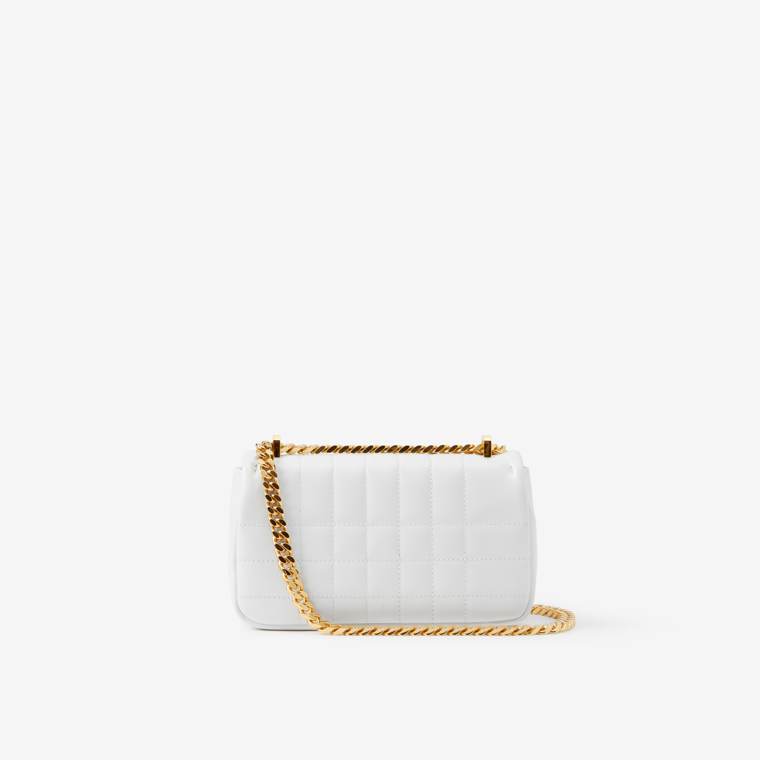 Quilted Leather Mini Lola Bag in White - Women | Burberry® Official