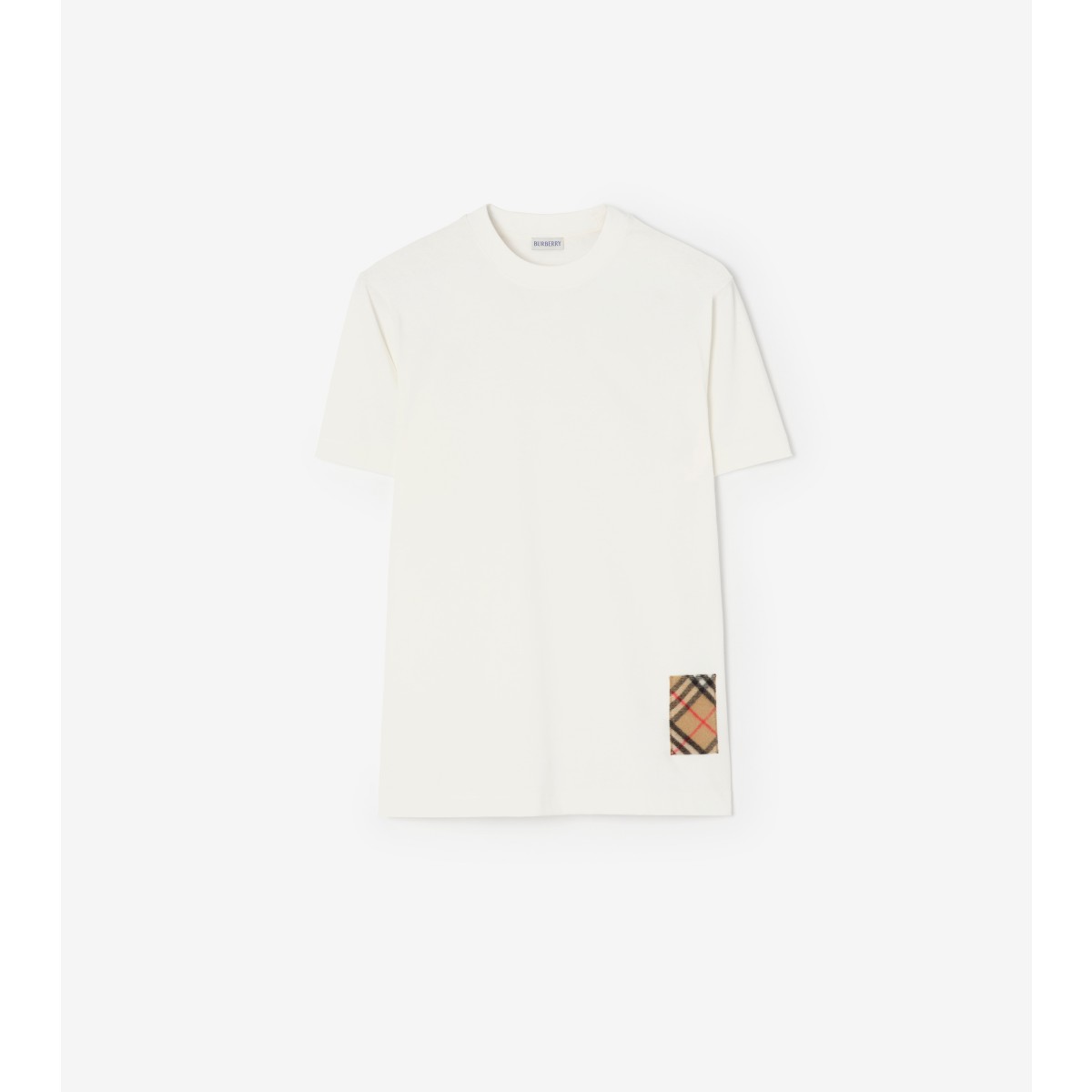  Check Label Cotton T-shirt