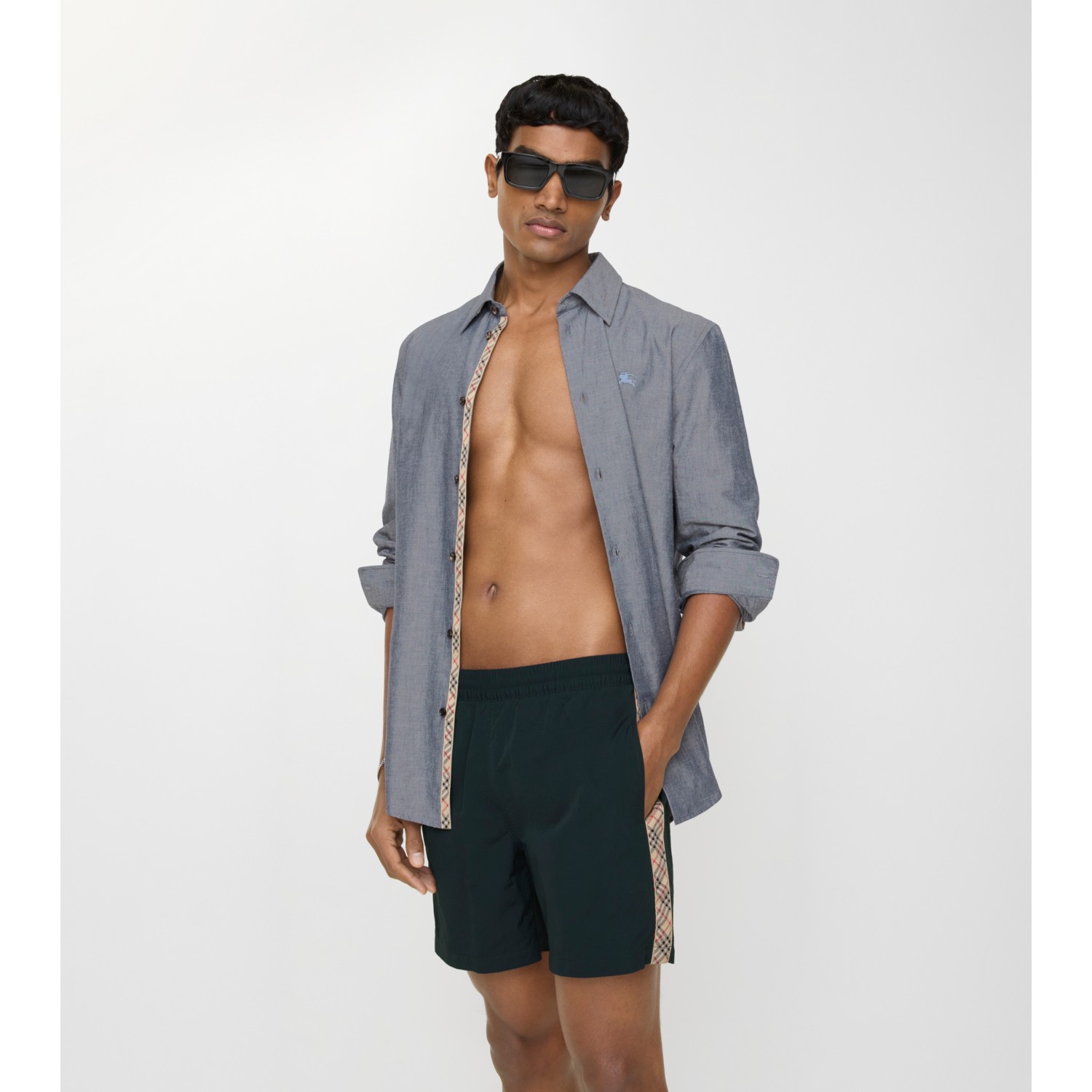 Check Trim Swim Shorts - thumbnail 8