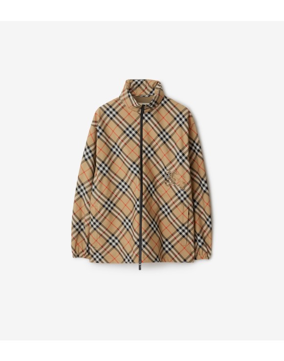 Twill-Jacke in Check