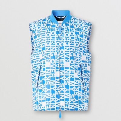 Slogan Print Nylon Gilet – Exclusive Capsule Collection in White - Men | Burberry® Official Slogan Print Nylon Gilet – Exclusive Capsule Collection in White - Men | Burberry® Official