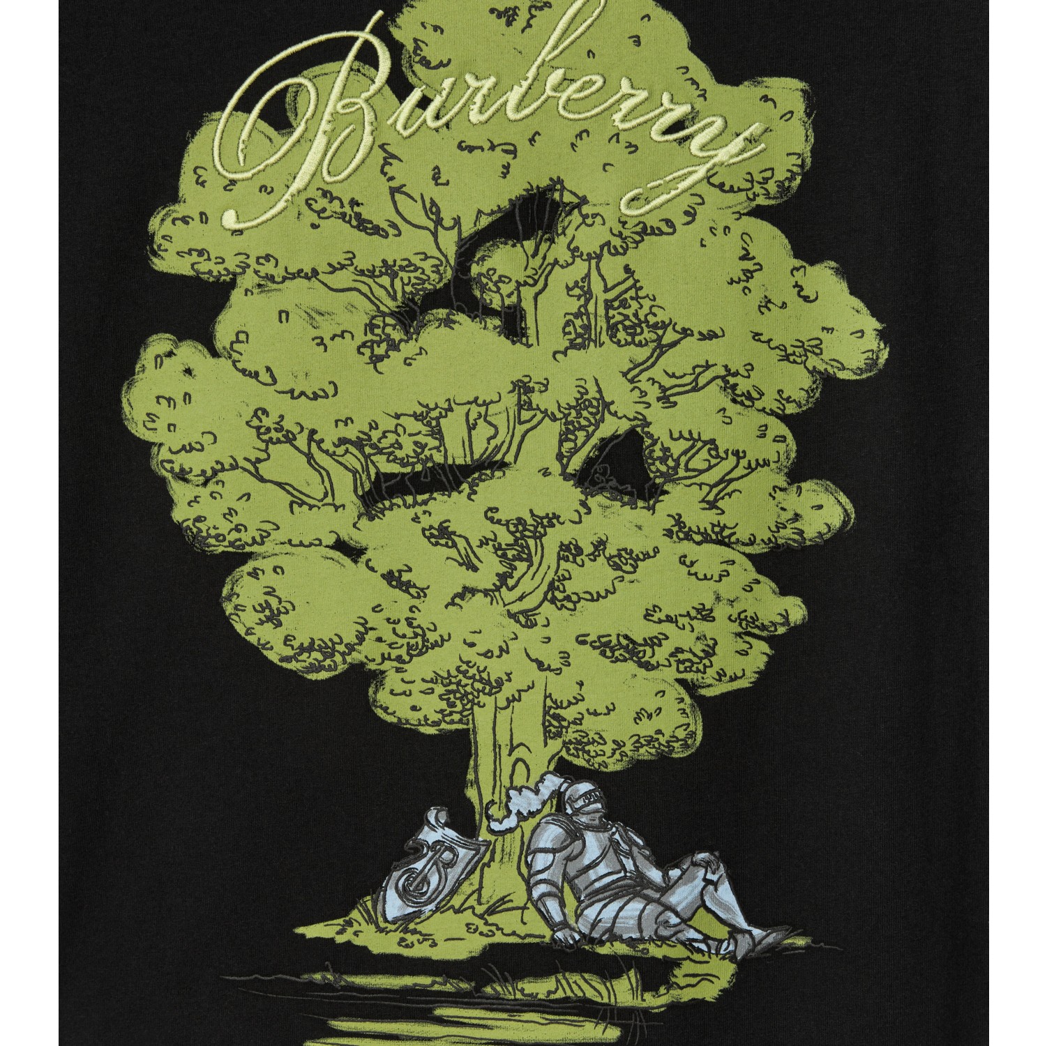 Sleeping Knight Cotton T-shirt in Black - Men | Burberry® Official