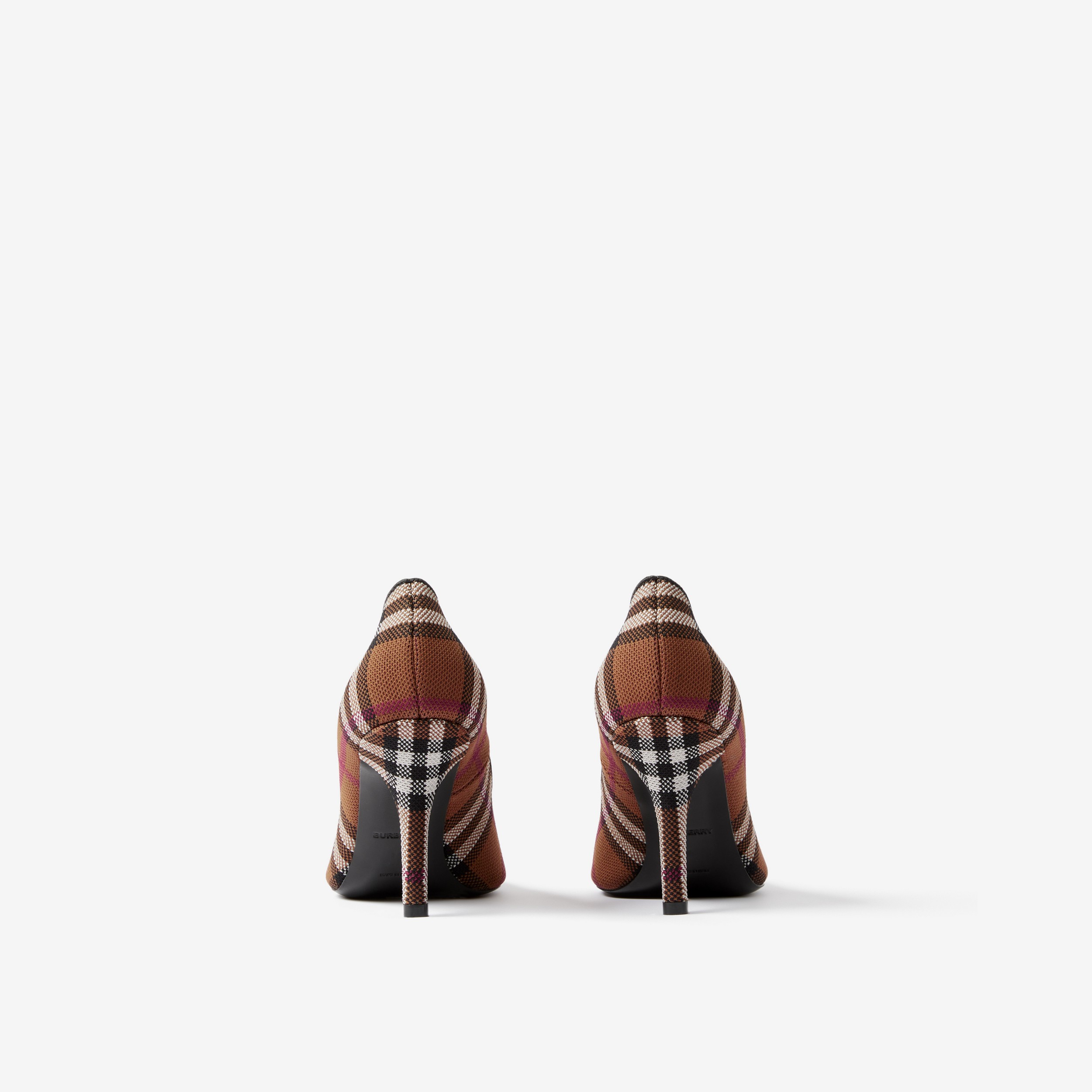 Zapatos de tacón a cuadros con puntera en pico (Marrón Abedul Oscuro) - Mujer | Burberry® oficial - 3