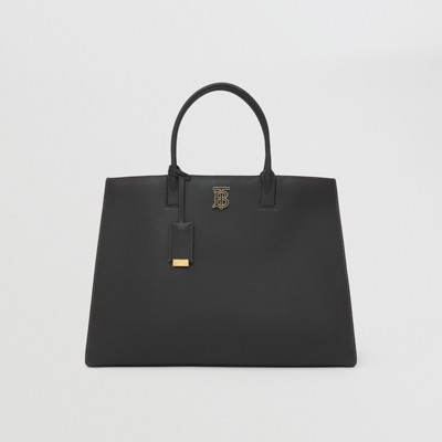 burberry small grainy leather tote bag