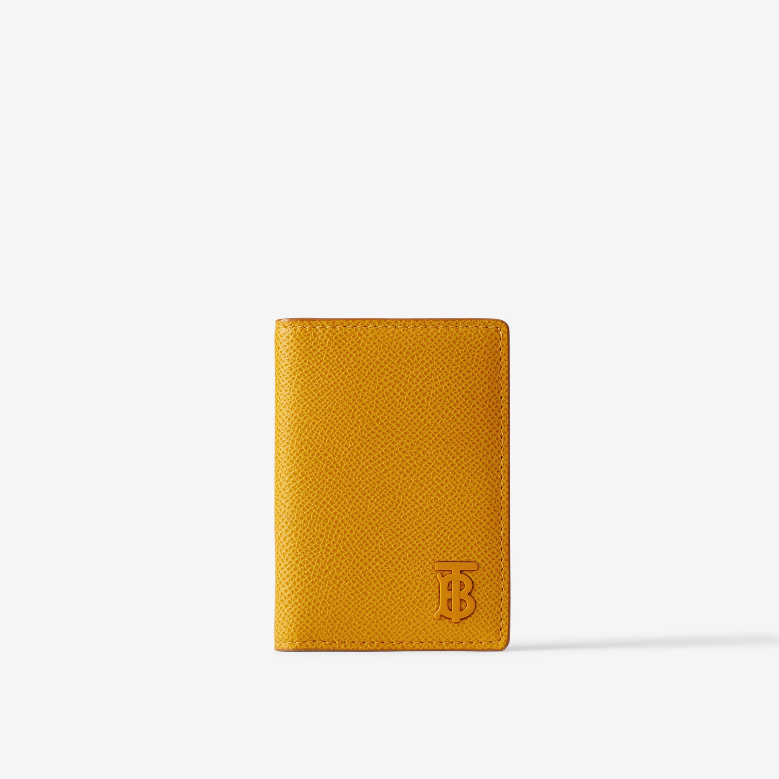 Grainy Leather TB Folding Card Case in Marigold - Men | Burberry® Official - 1