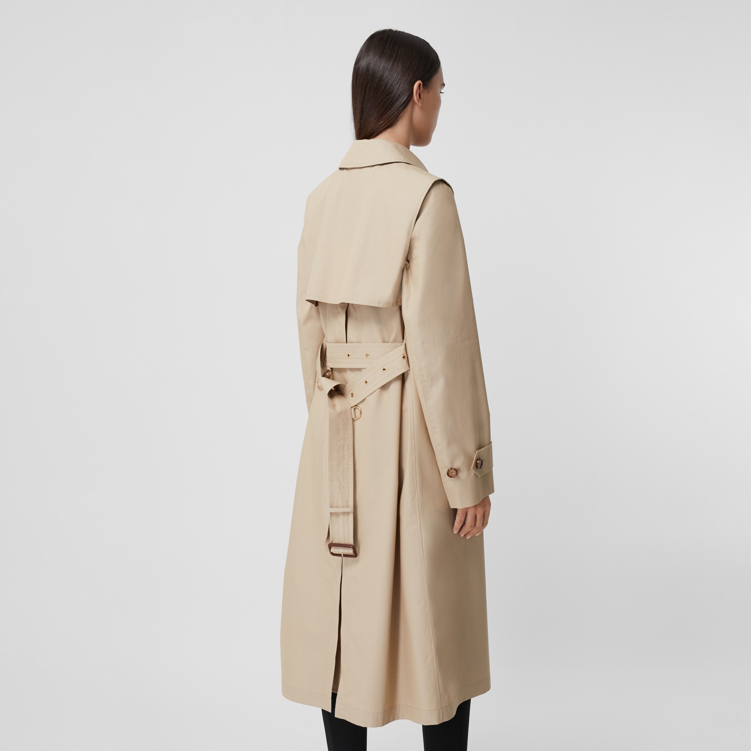 Technical Cotton Gabardine Trench Coat in Soft Fawn - Women | Burberry ...