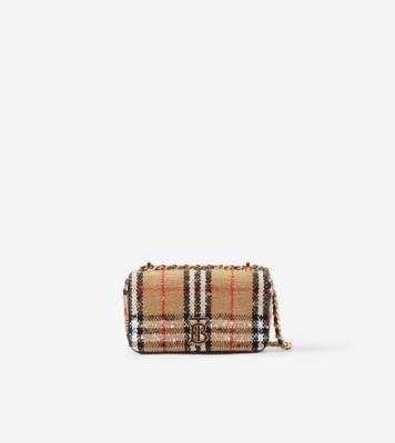 Mini Lola Bag in Archive beige - Women, Vintage Check | Burberry 