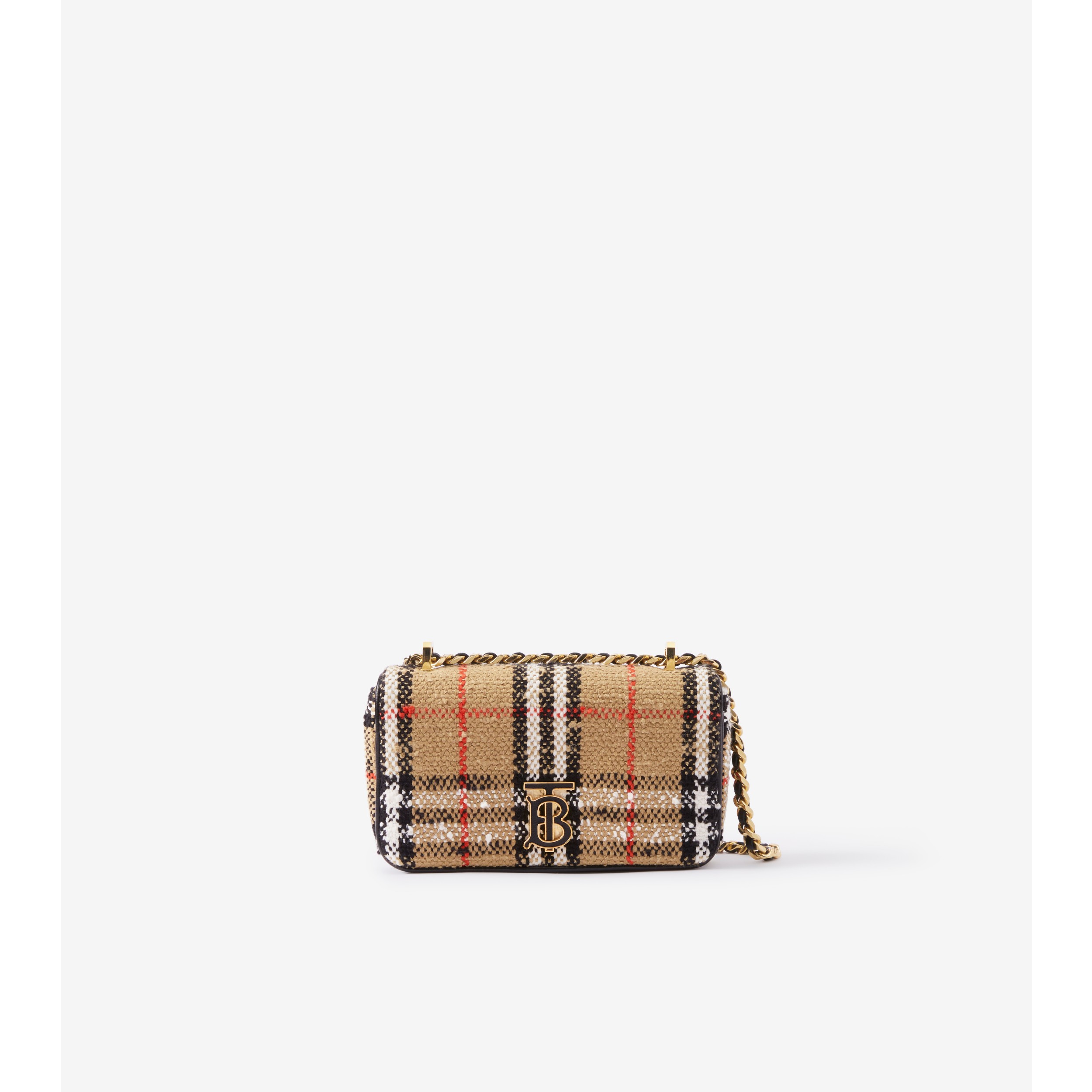 Burberry Lola Small Vintage Check Boucle Shoulder Bag