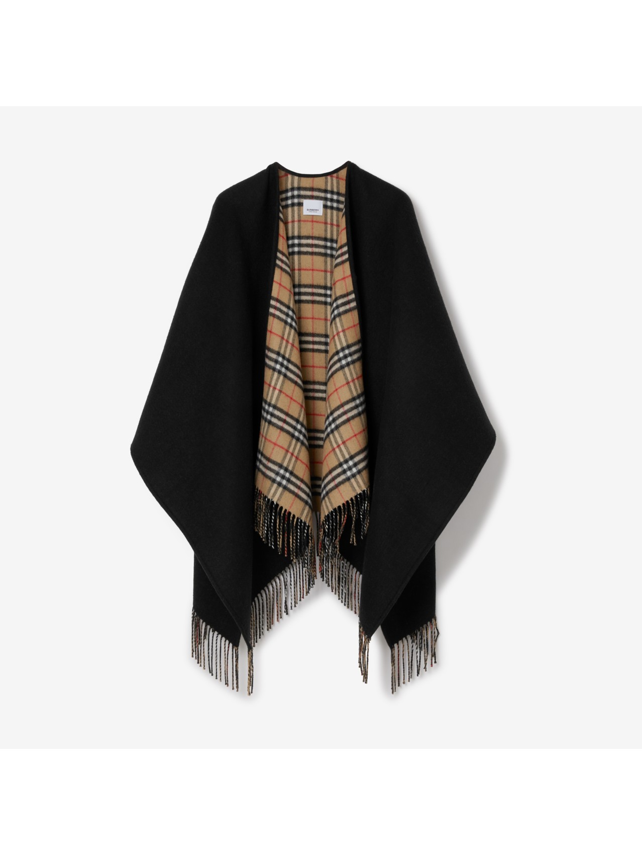 Arriba 66+ imagen burberry cashmere poncho