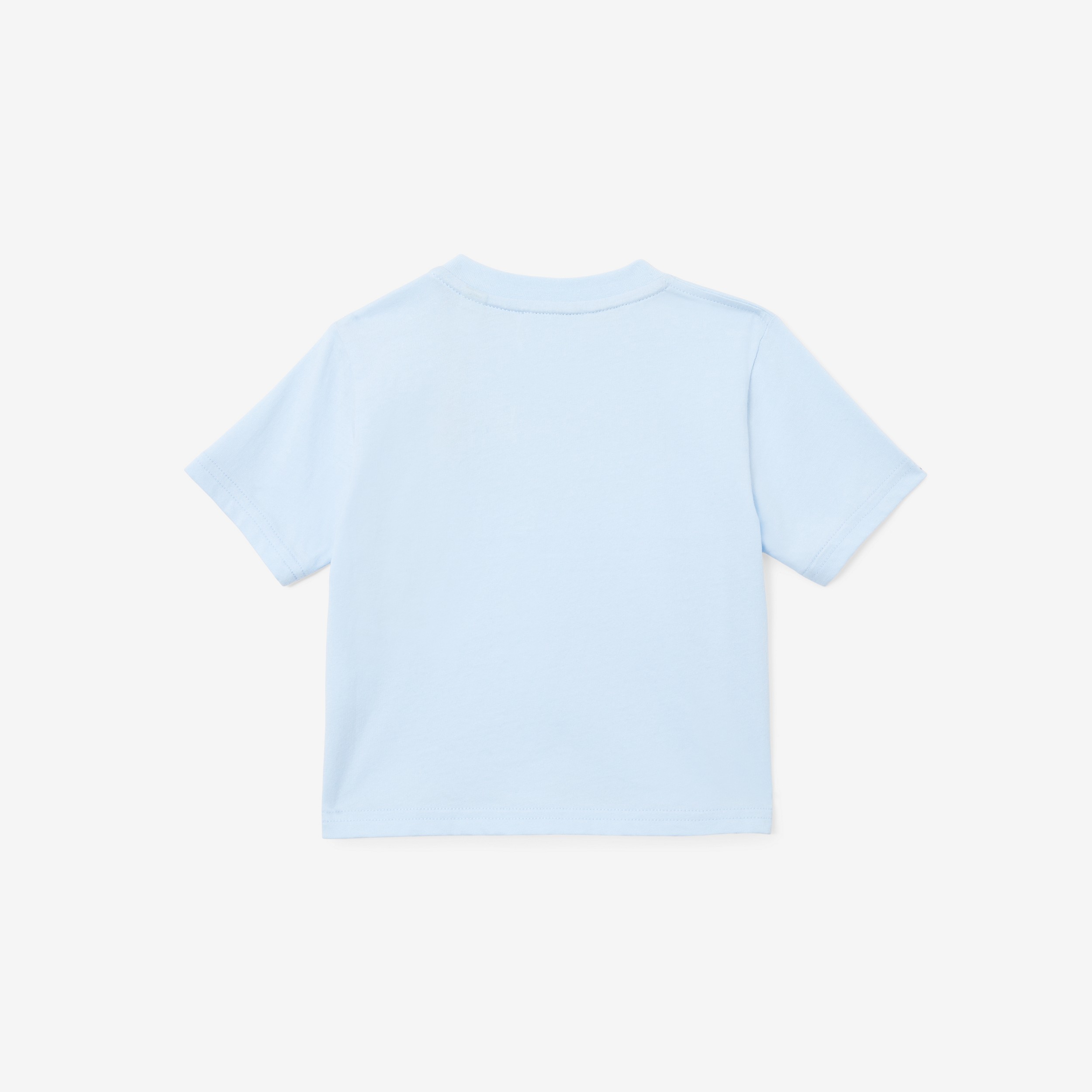 Horseferry Print Cotton T-shirt in Pale Blue - Children | Burberry® Official - 2