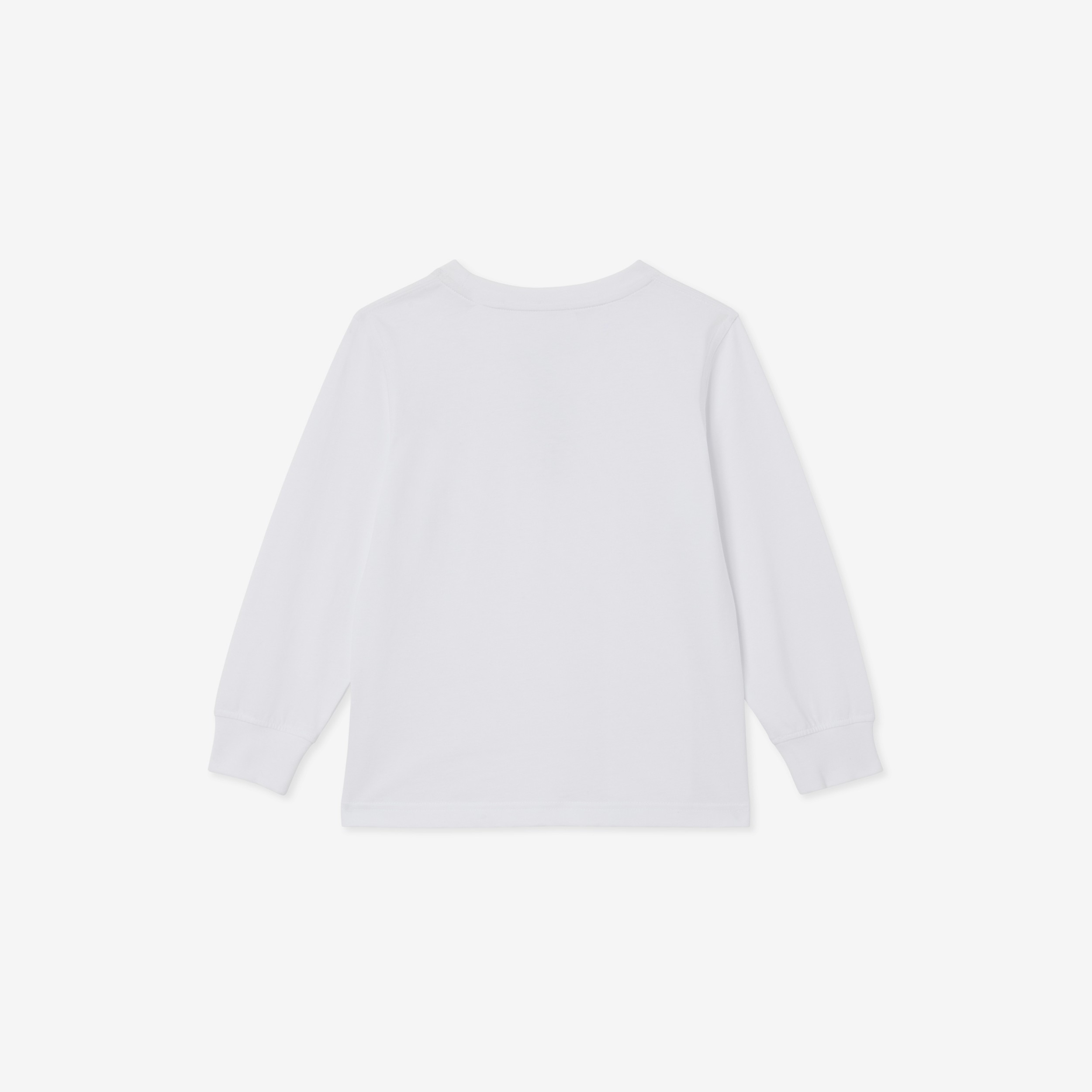 Camiseta de manga larga en algodón con collage (Blanco) | Burberry® oficial - 2