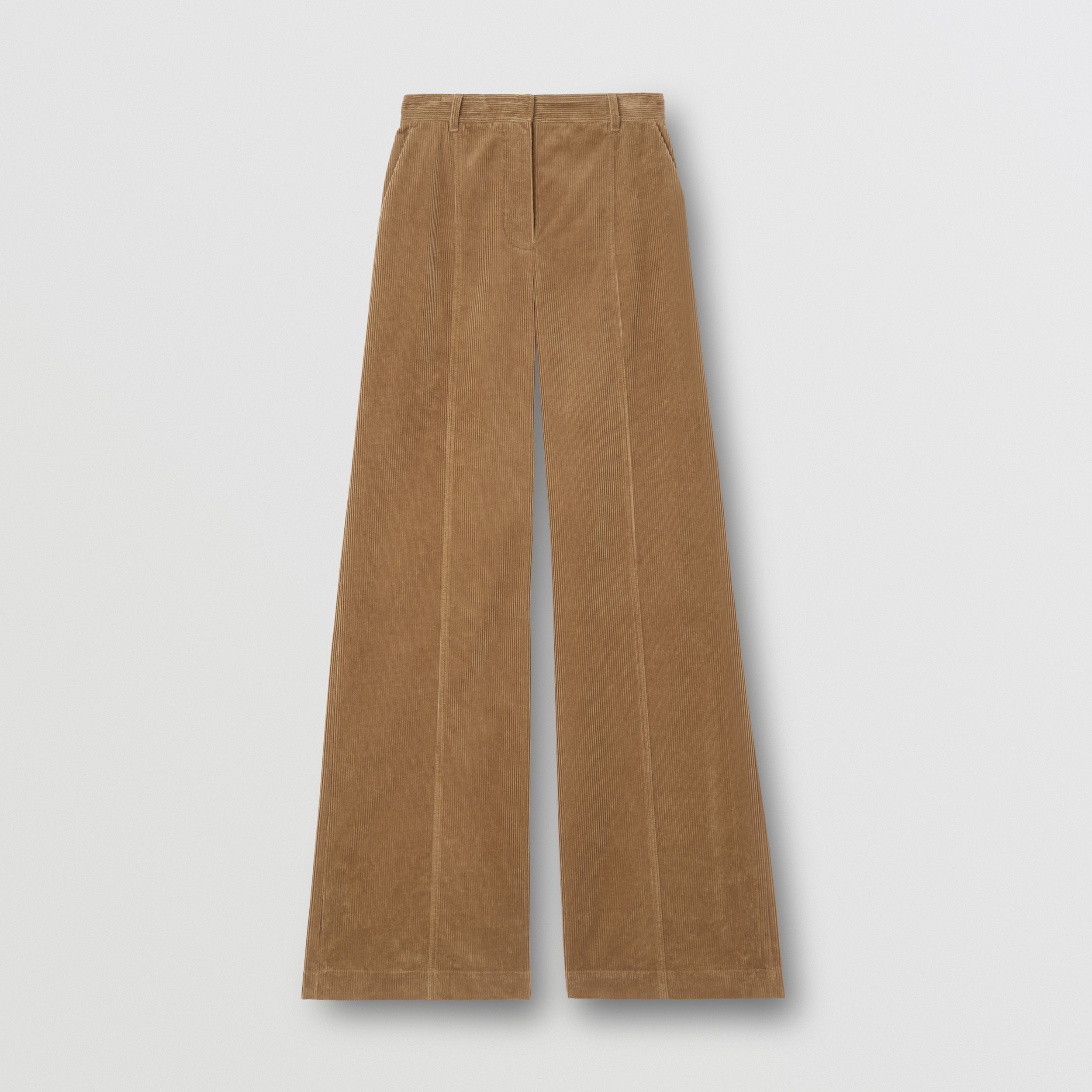 Corduroy Wide-leg Trousers in Camel - Women | Burberry® Official - 4