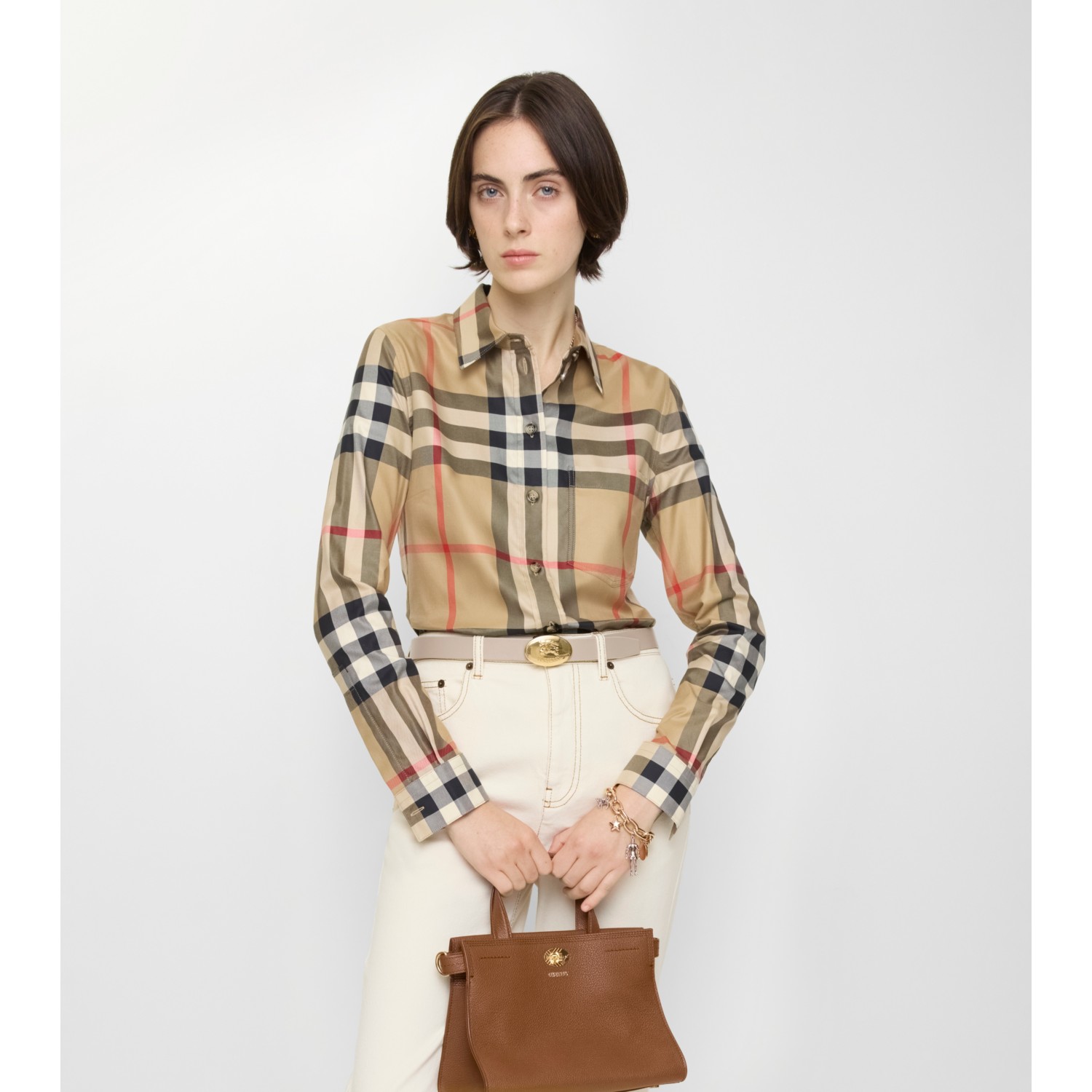 Slim Fit Check Cotton Shirt - thumbnail 2