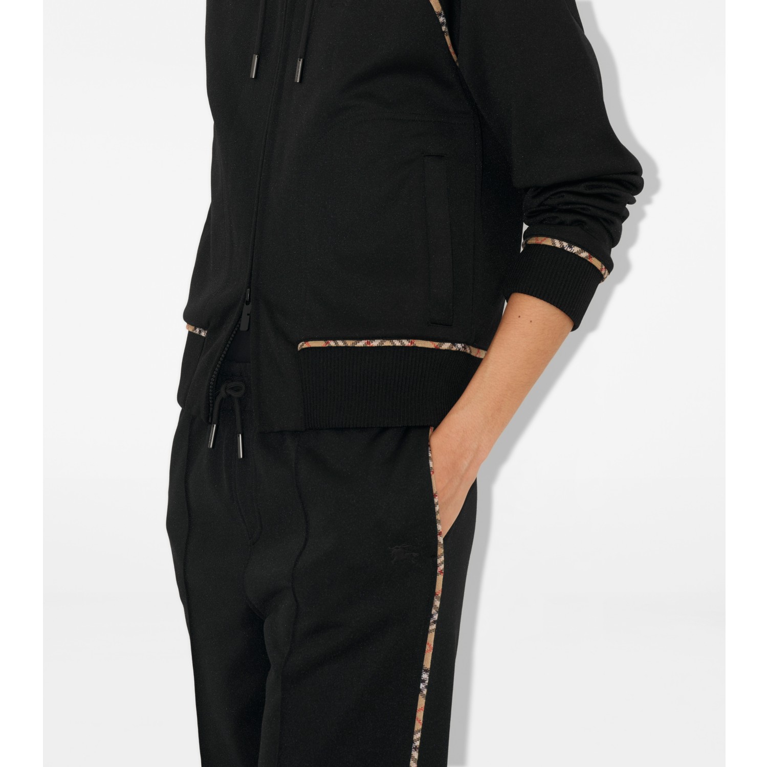 Pantalon de survêtement en coton mélangé Check