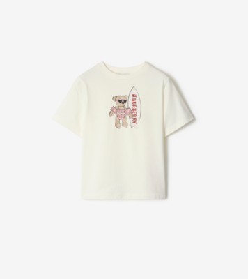 サーファーベア コットンTシャツ (チョークホワイト) | Burberry®公式