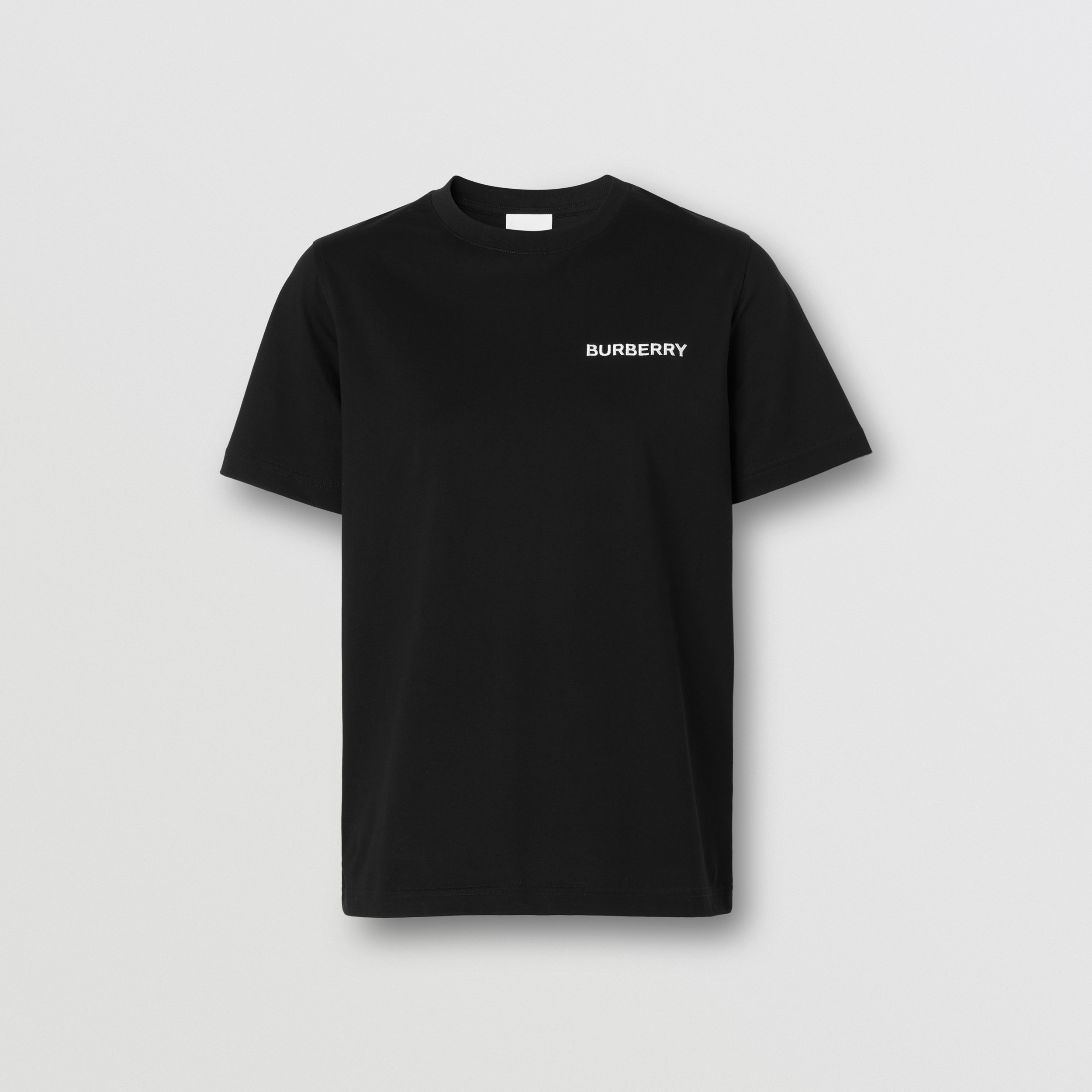 Monogram Motif Cotton T-shirt in Black - Women | Burberry® Official - 4
