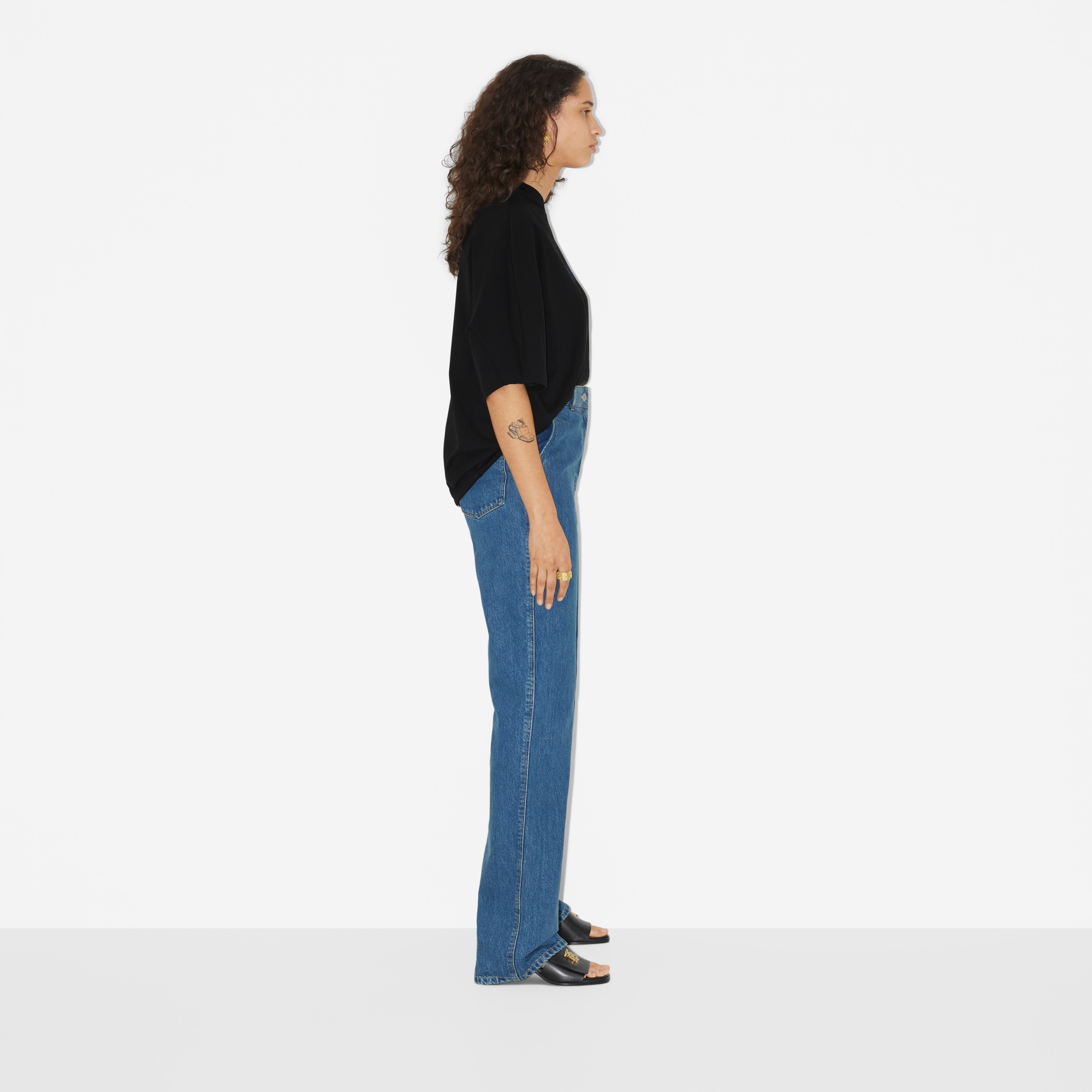 Relaxed Fit Jeans in Classic Blue - Women | Burberry® Official - 3