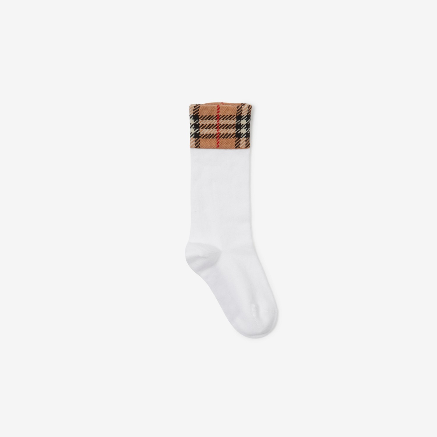 Check Panel Cotton Blend Socks Set in Black/white - Children | Burberry® Official