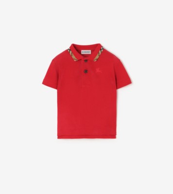 Check Collar Cotton Polo Shirt Bright ®