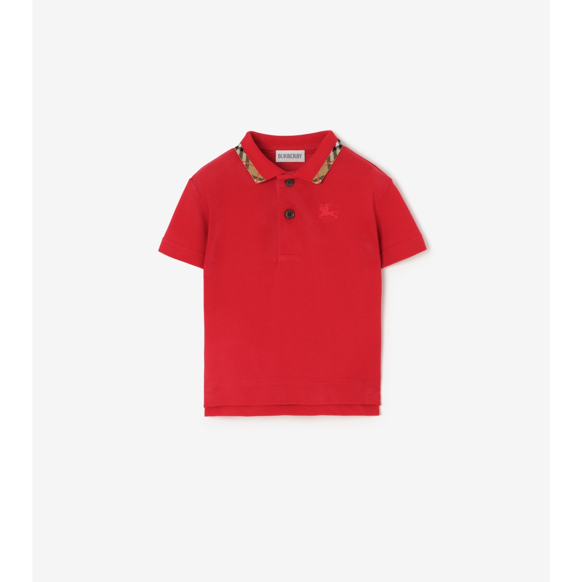  Check Collar Cotton Polo Shirt