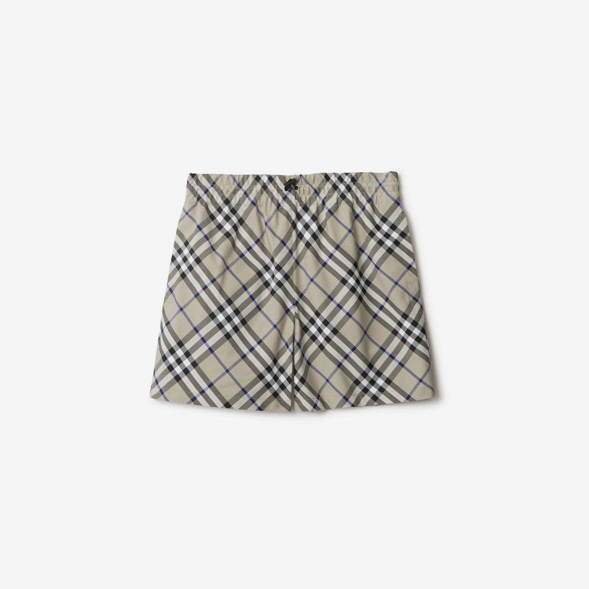 Shop Burberry Check Shorts In Lichen