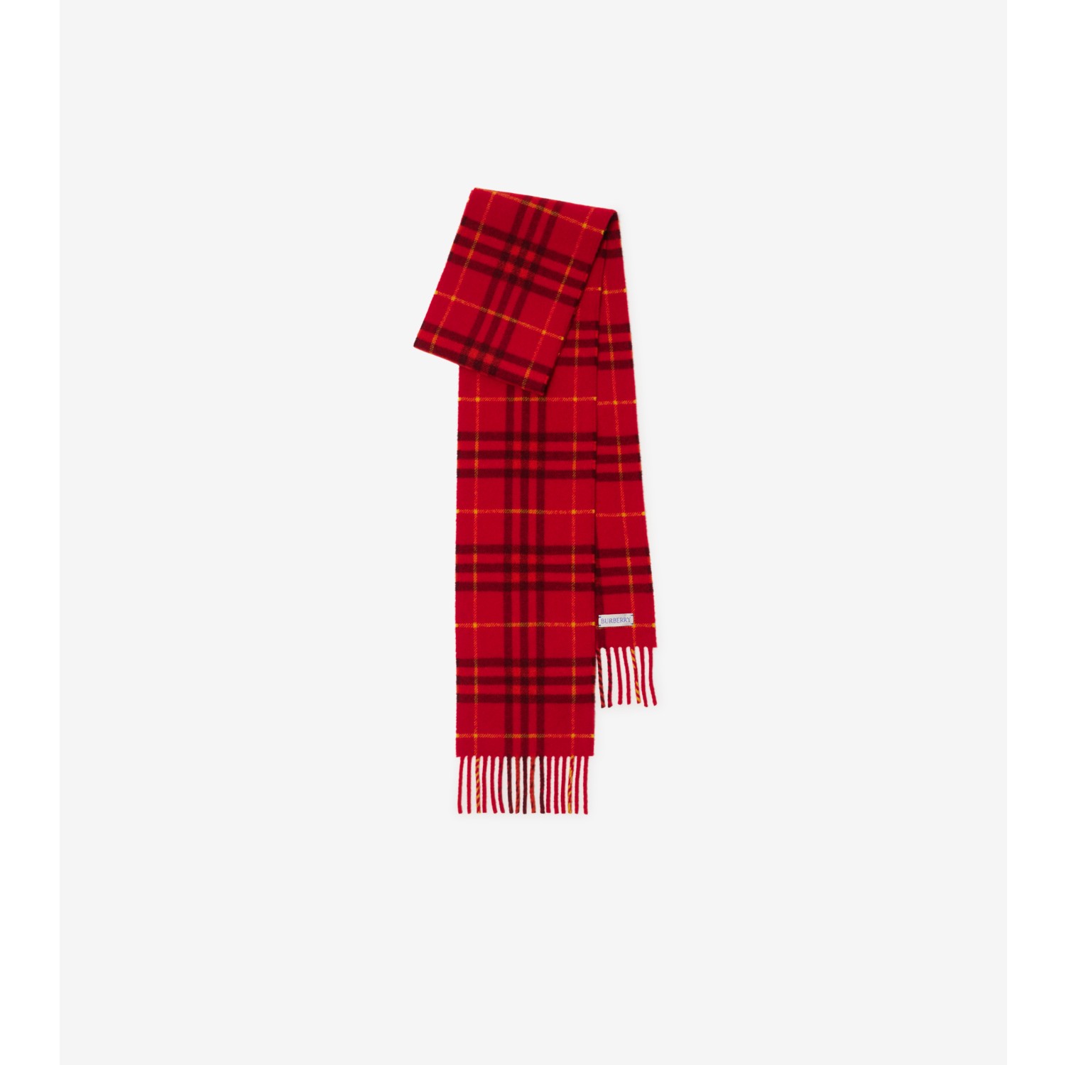 Narrow Check Cashmere Scarf