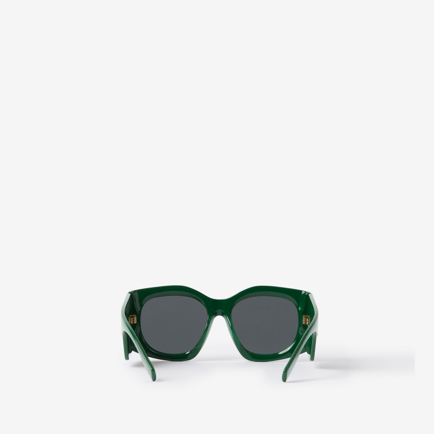 大号几何框太阳眼镜 (暗绿色) - 女士 | Burberry® 博柏利官网