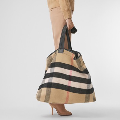 burberry large check tote