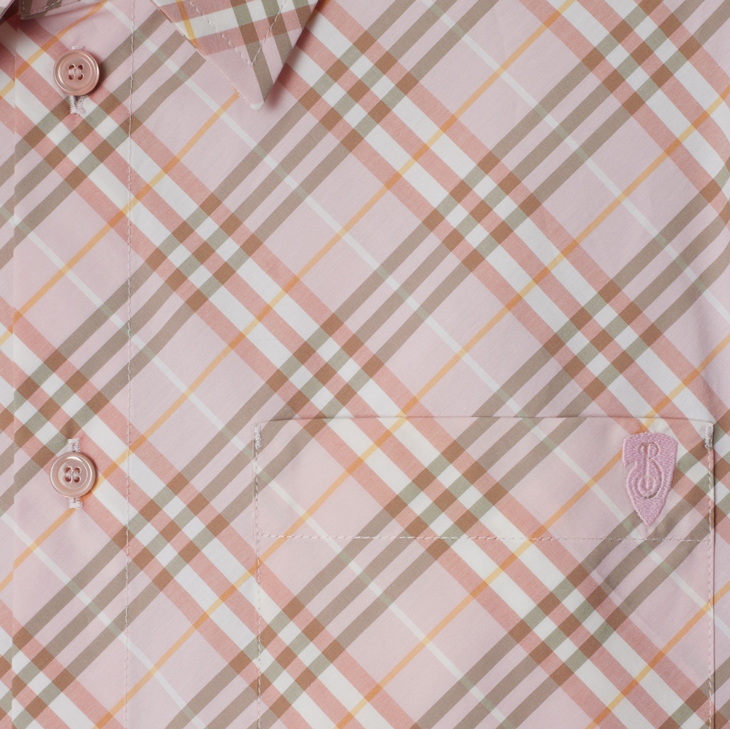 Cropped Check Cotton Shirt in Floss - Women | Burberry® Official Cropped Check Cotton Shirt in Floss - Women | Burberry® Official