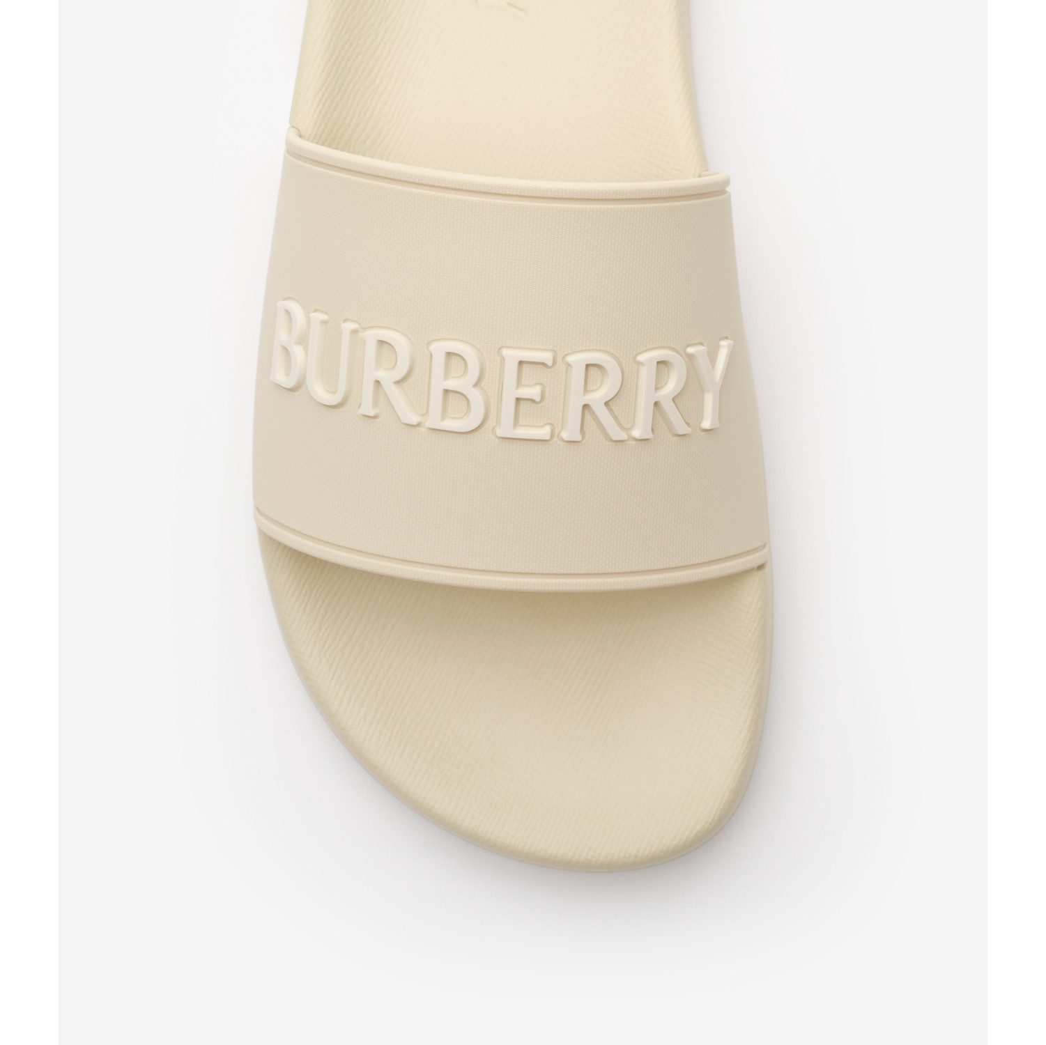 Logo Slides in Sesame white/dove beige - Women | Burberry® Official