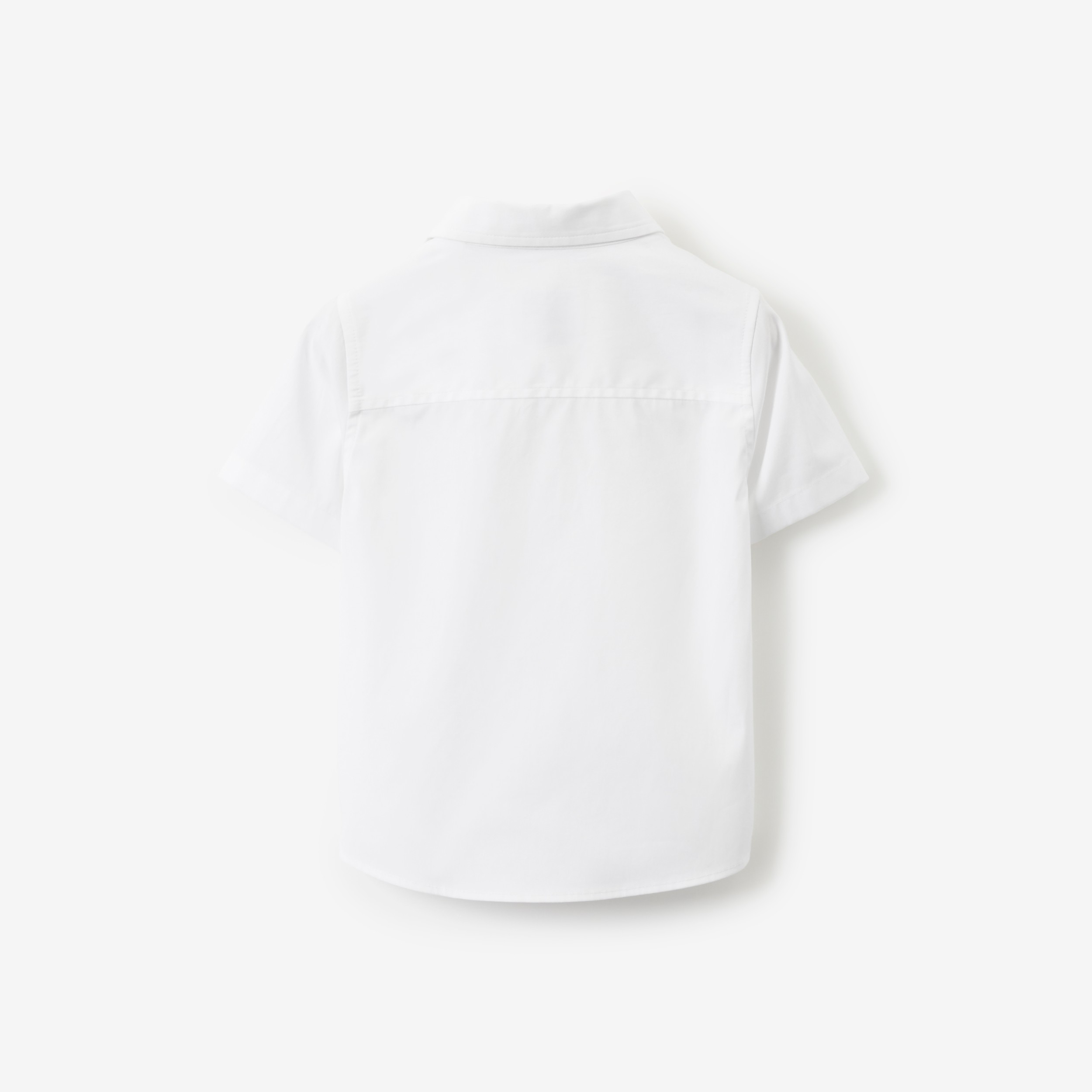 马术骑士徽标弹力棉质衬衫 (白色) - 儿童 | Burberry® 博柏利官网 - 2