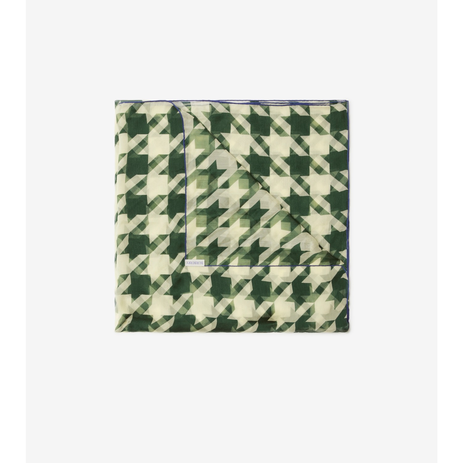 Houndstooth Silk Scarf in Ivy/sherbet Burberry® Official