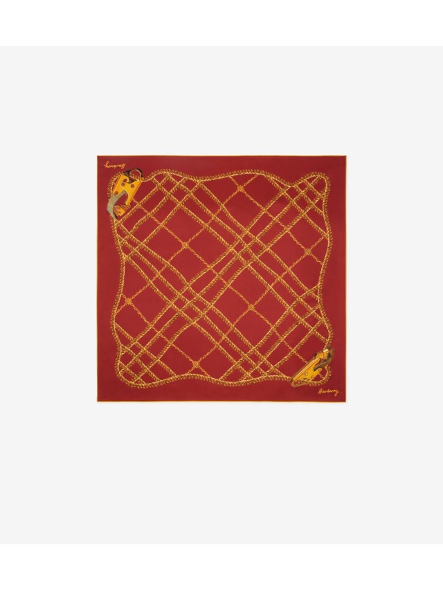 Chain Check Silk Scarf