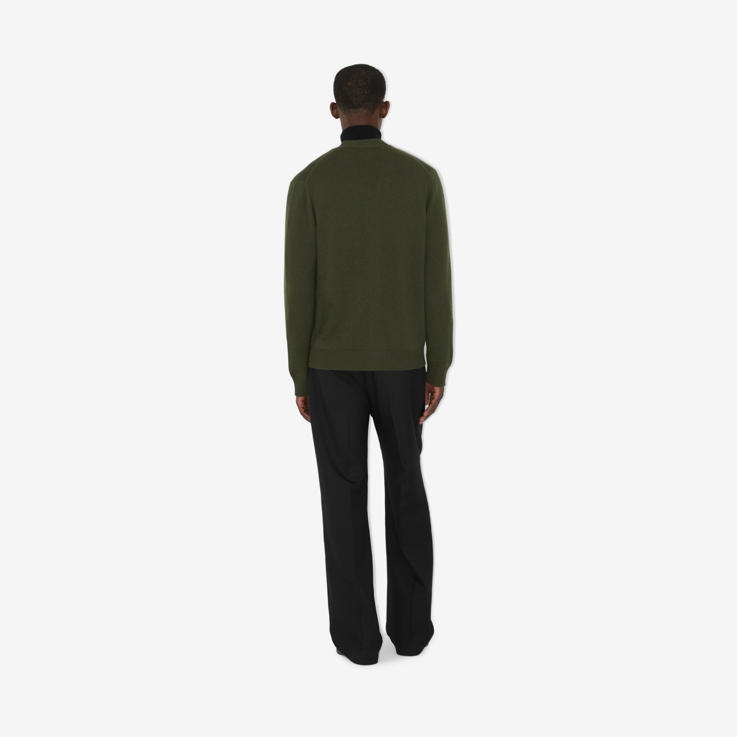 Cardigan in cashmere con EKD (Verde Cachi Scuro) - Uomo | Sito ufficiale Burberry®