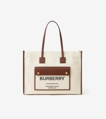 Cloth handbag Burberry Beige in Cloth - 20501536