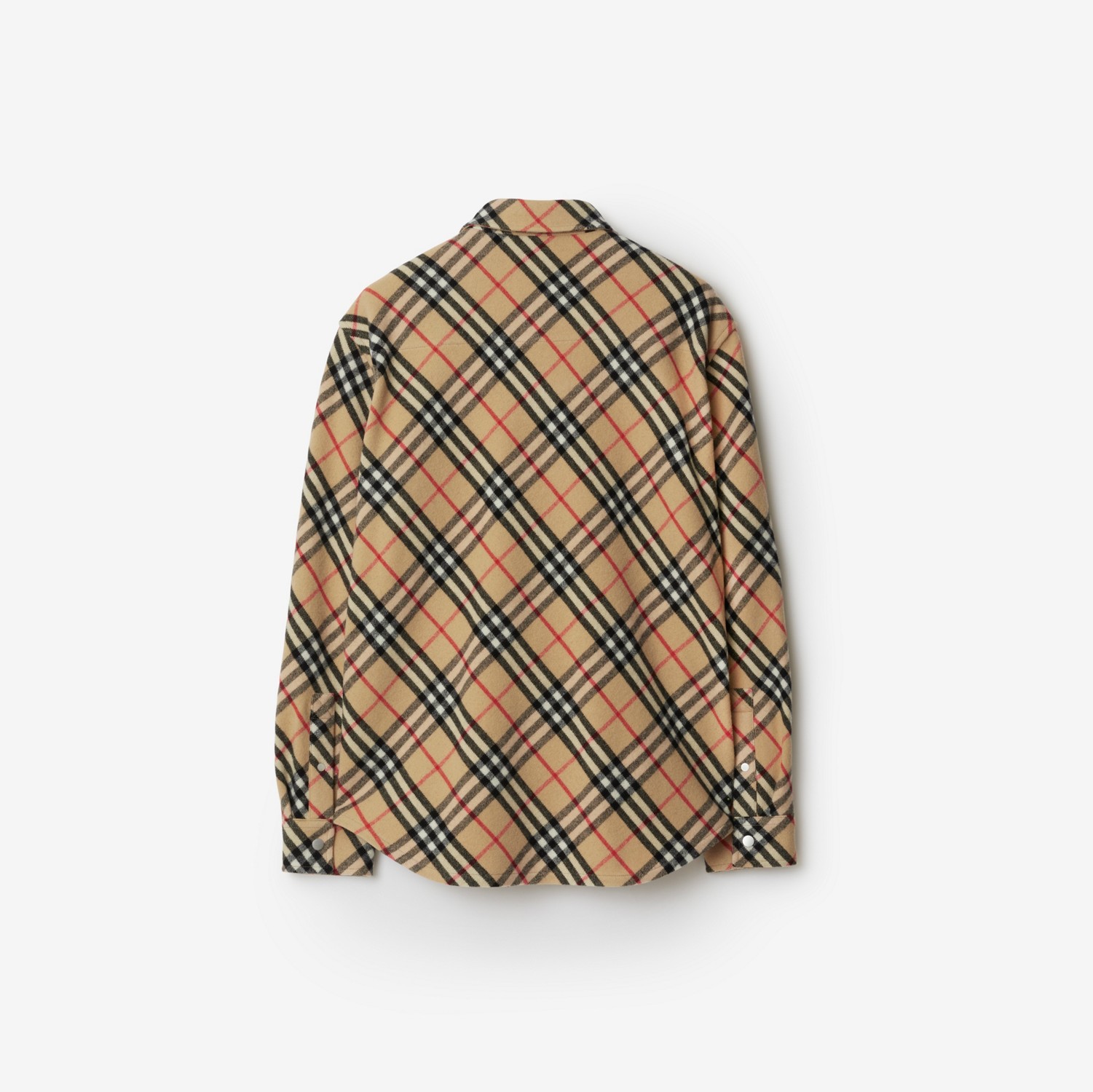 Oversized Check Wool Shirt in Sand - Men | Burberry® Official Oversized Check Wool Shirt in Sand - Men | Burberry® Official