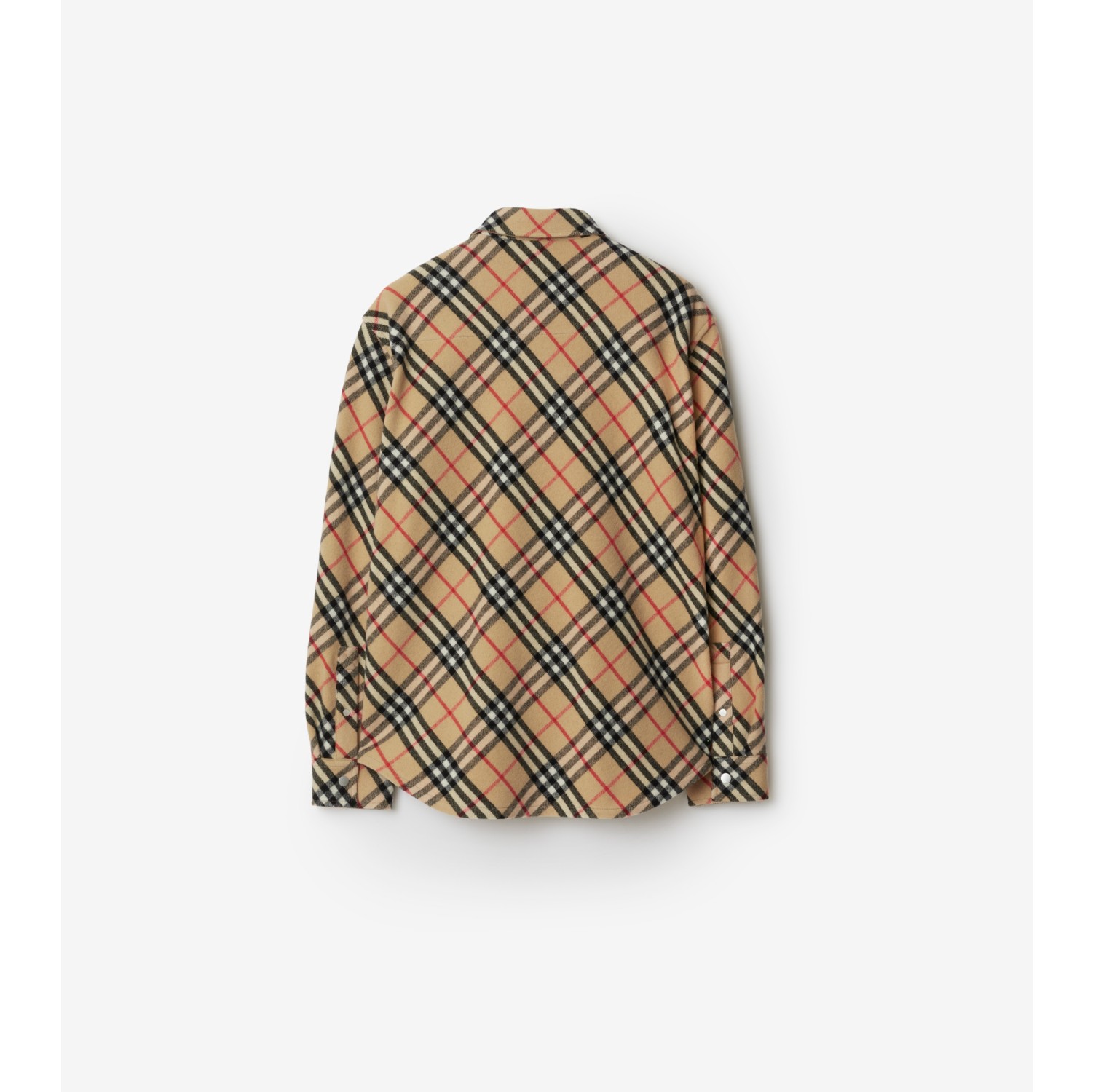 Oversized Check Wool Shirt