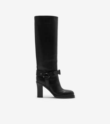 Bottes Stirrup en cuir (Noir) - Femme | Site officiel Burberry®