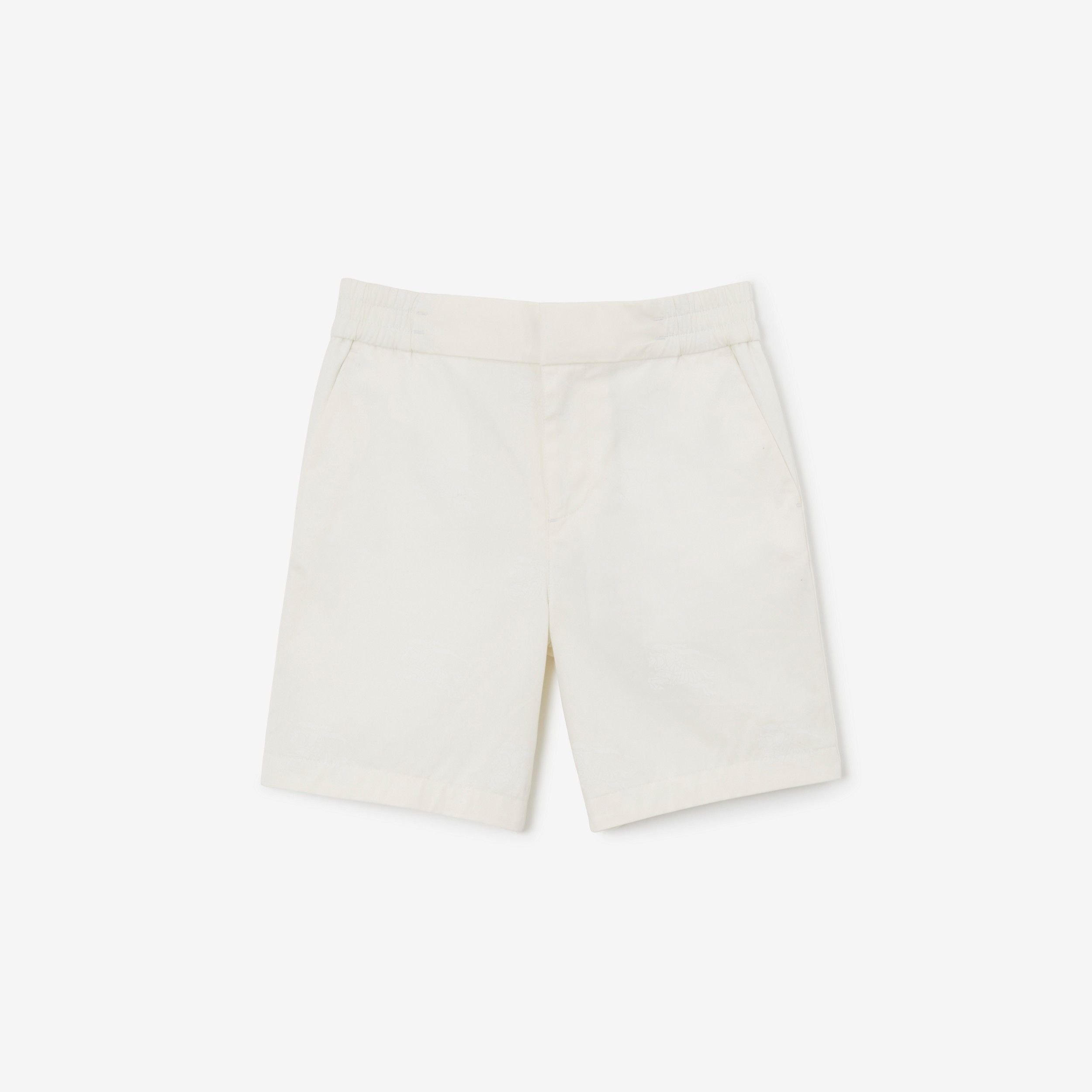EKD Print Cotton Chino Shorts in White | Burberry® Official - 1